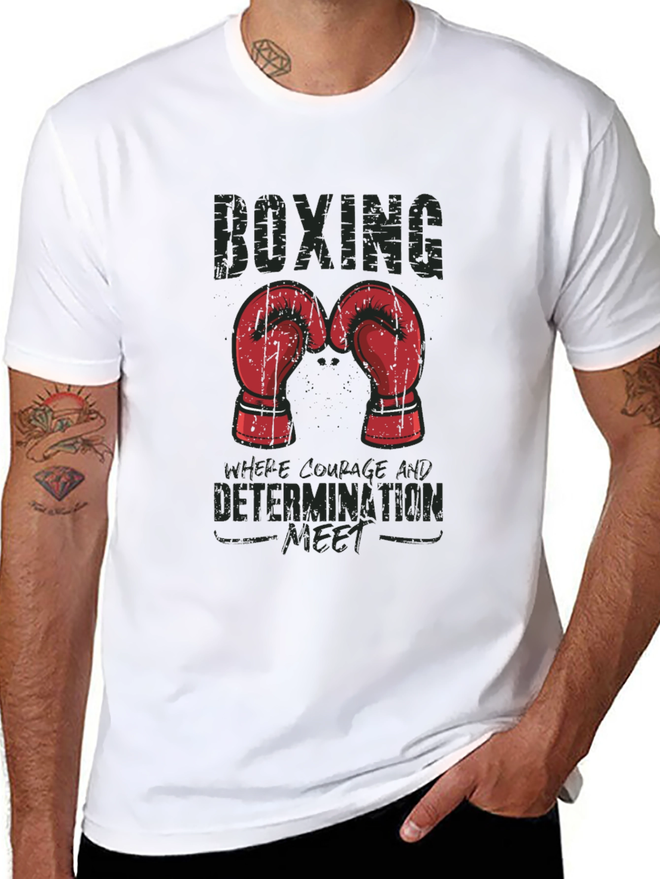 Boxing Courage Determination T-Shirt