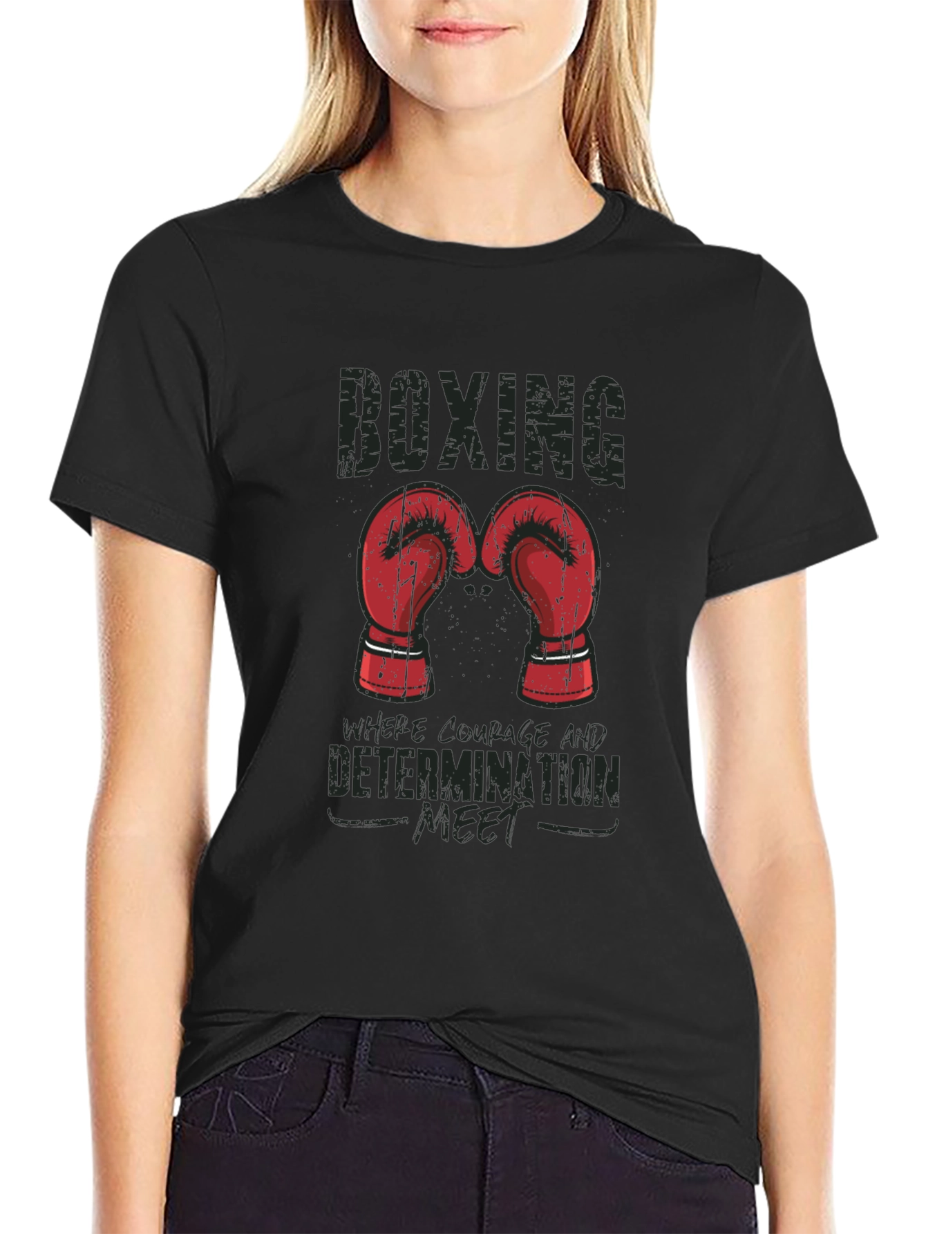 Boxing Courage Determination T-Shirt