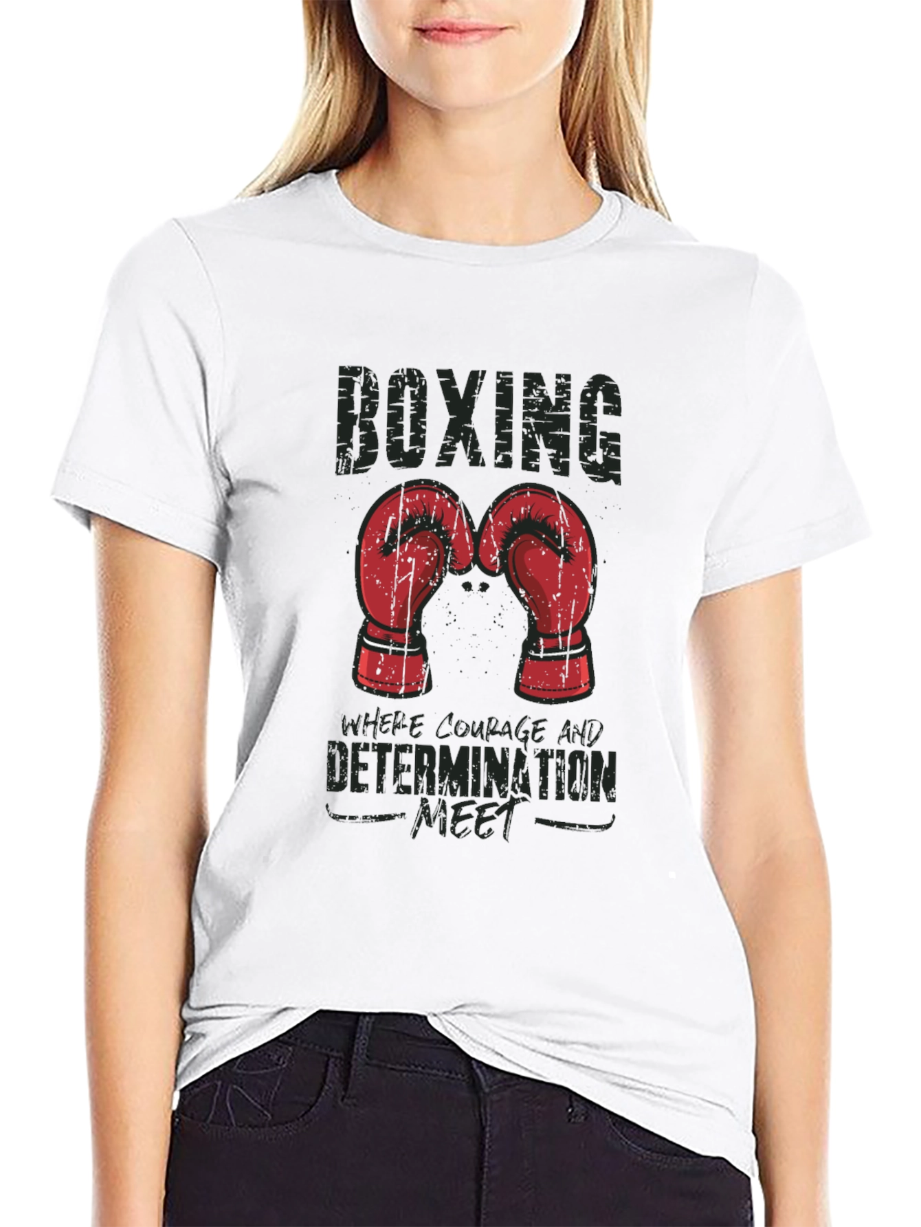 Boxing Courage Determination T-Shirt