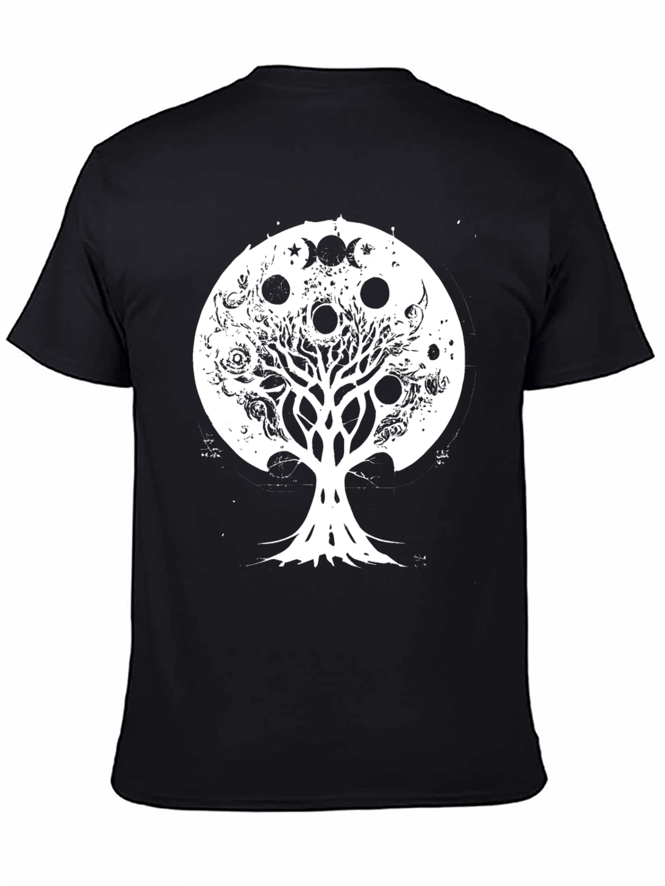 Tree of Life Moon Phases Graphic Tee - Black