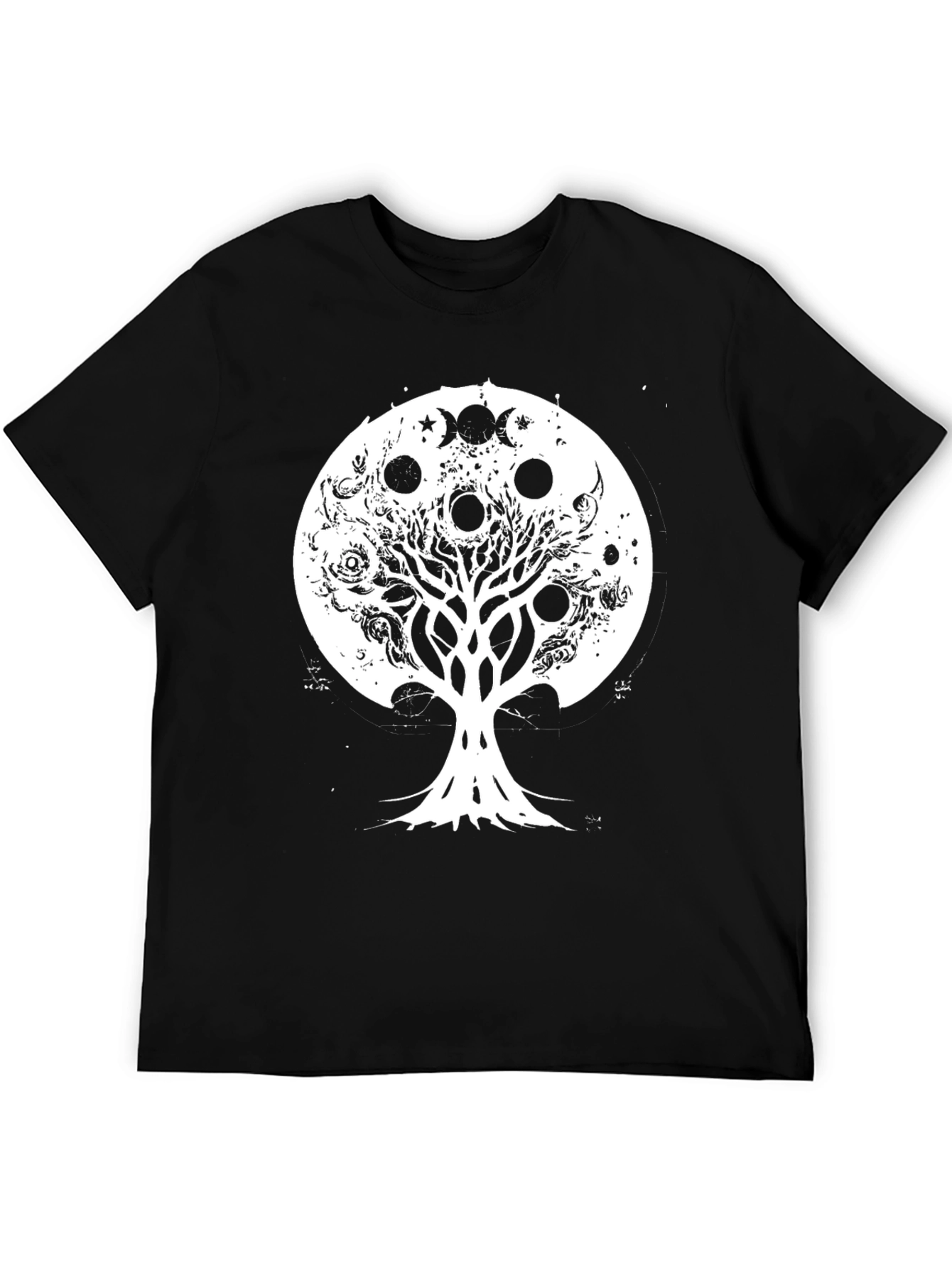 Tree of Life Moon Phases Graphic Tee - Black