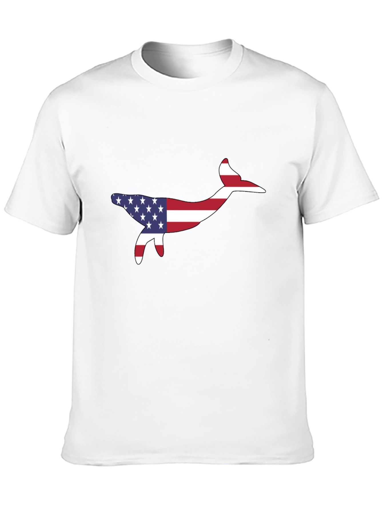 American Flag Whale Graphic Tee