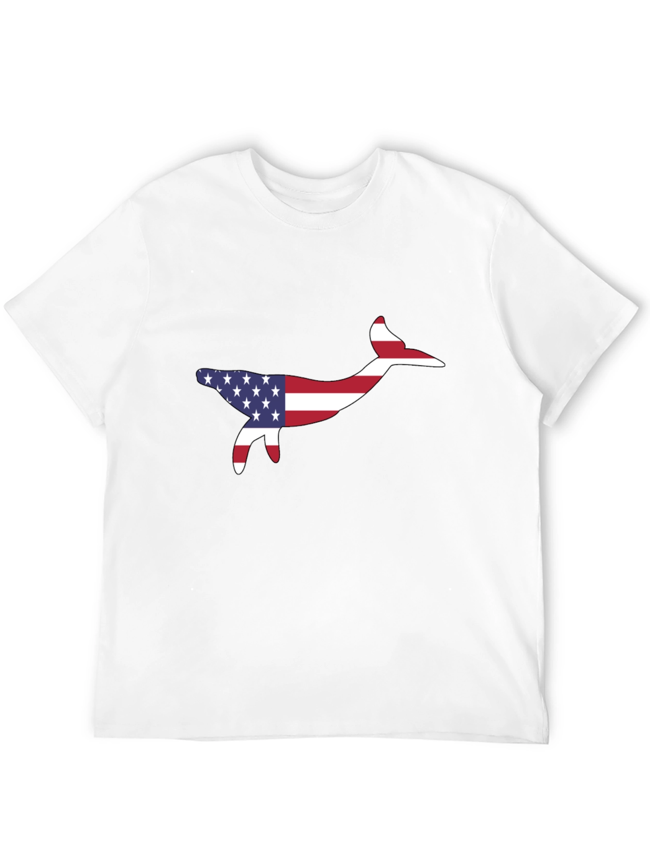 American Flag Whale Graphic Tee