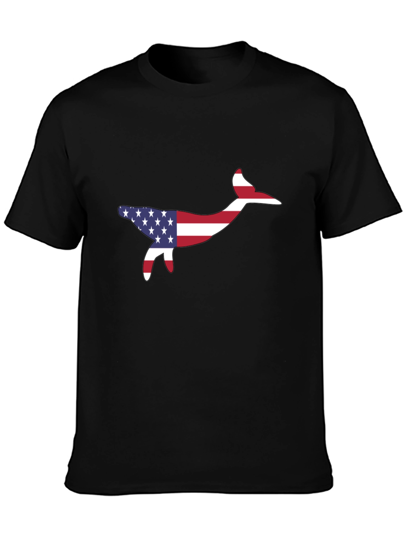 American Flag Whale Graphic Tee