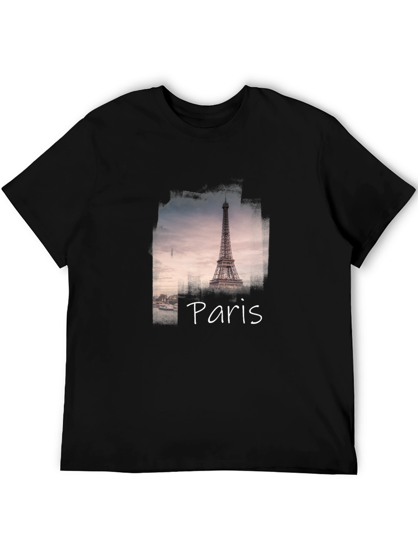 Paris Eiffel Tower Black Graphic Tee