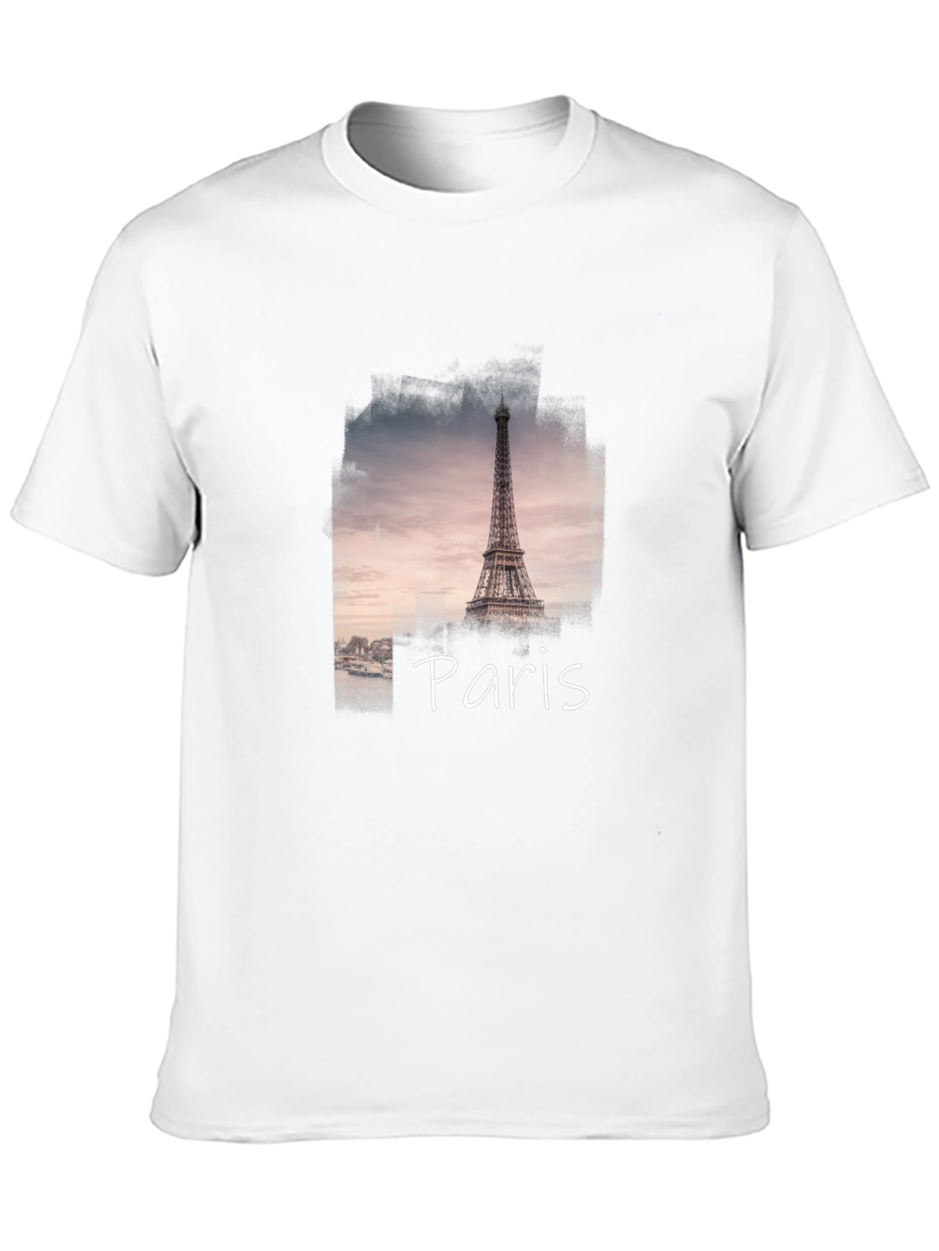 Paris Eiffel Tower Black Graphic Tee