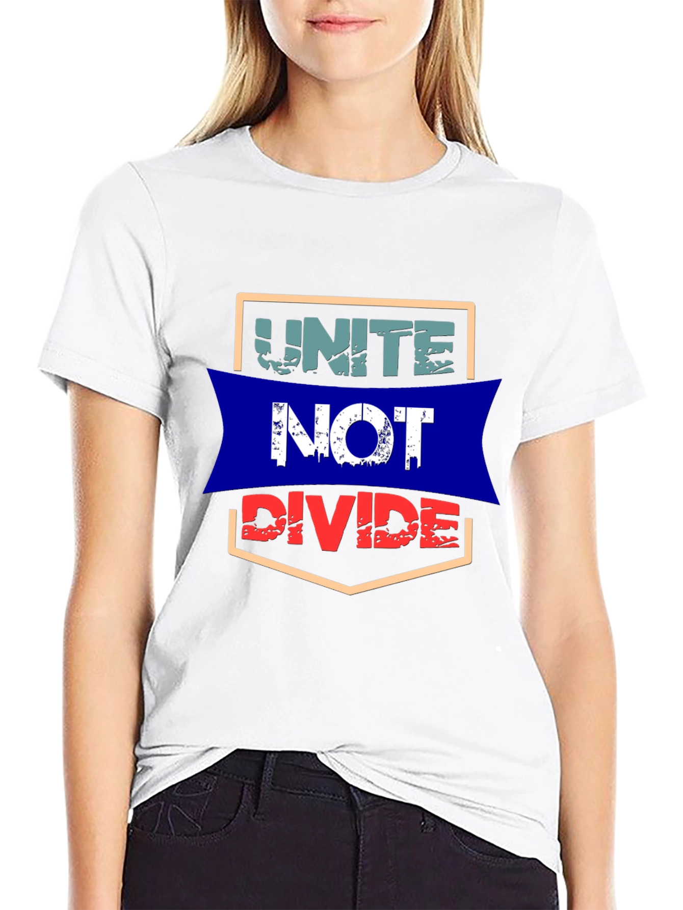 Unite Not Divide Graphic Tee - Mens Black T-Shirt