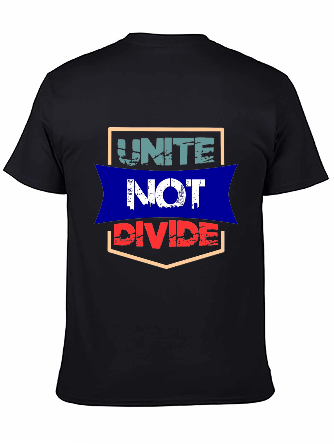 Unite Not Divide Graphic Tee - Mens Black T-Shirt
