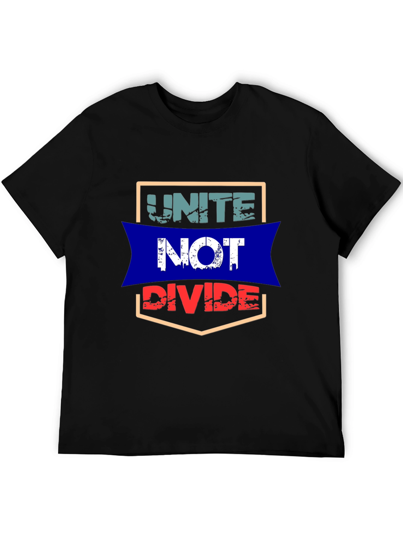 Unite Not Divide Graphic Tee - Mens Black T-Shirt