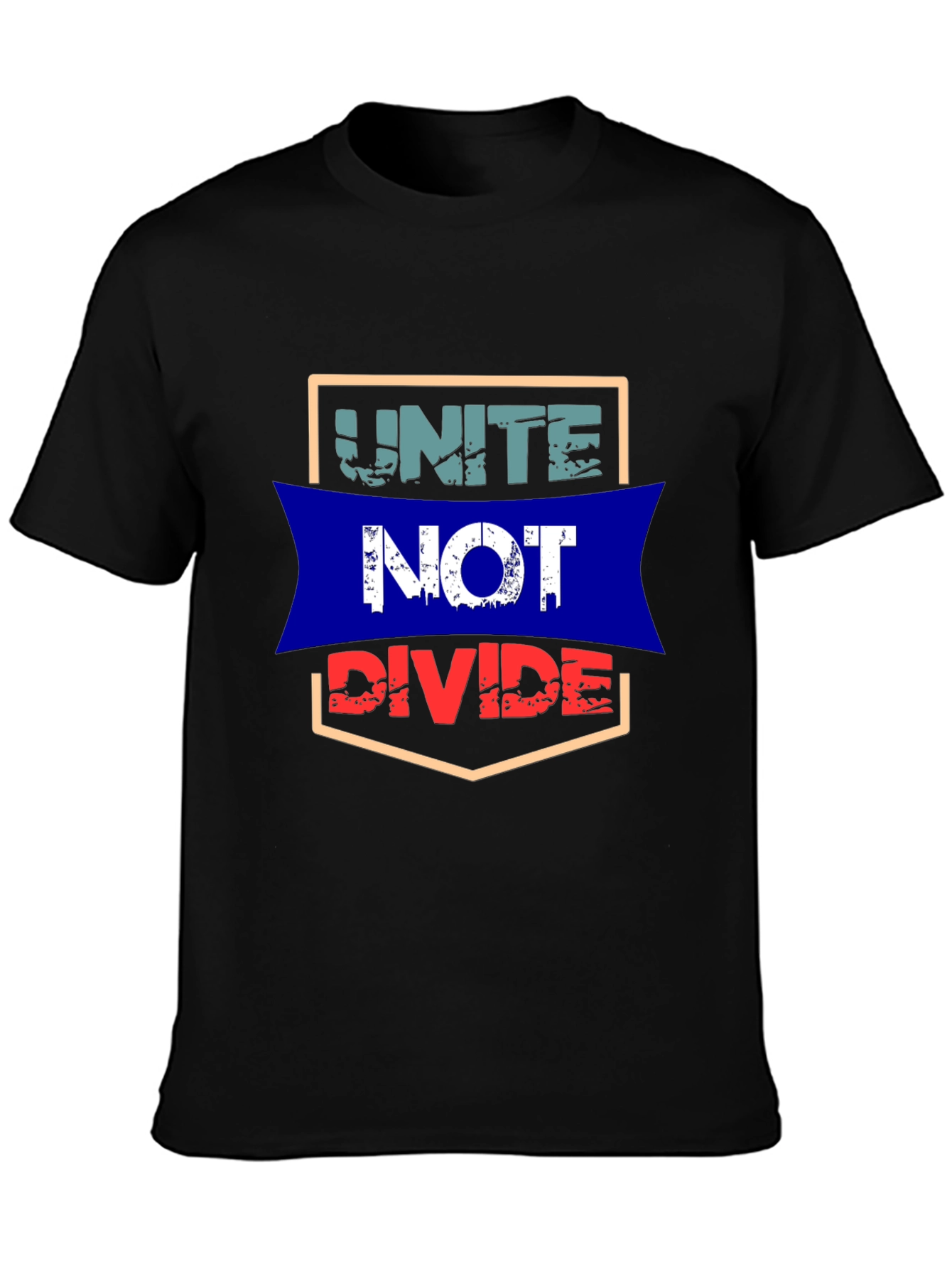 Unite Not Divide Graphic Tee - Mens Black T-Shirt