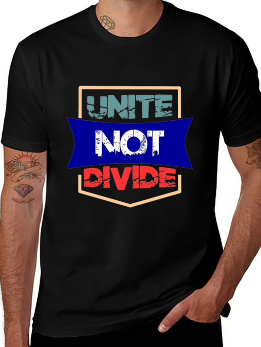 Unite Not Divide Graphic Tee - Mens Black T-Shirt