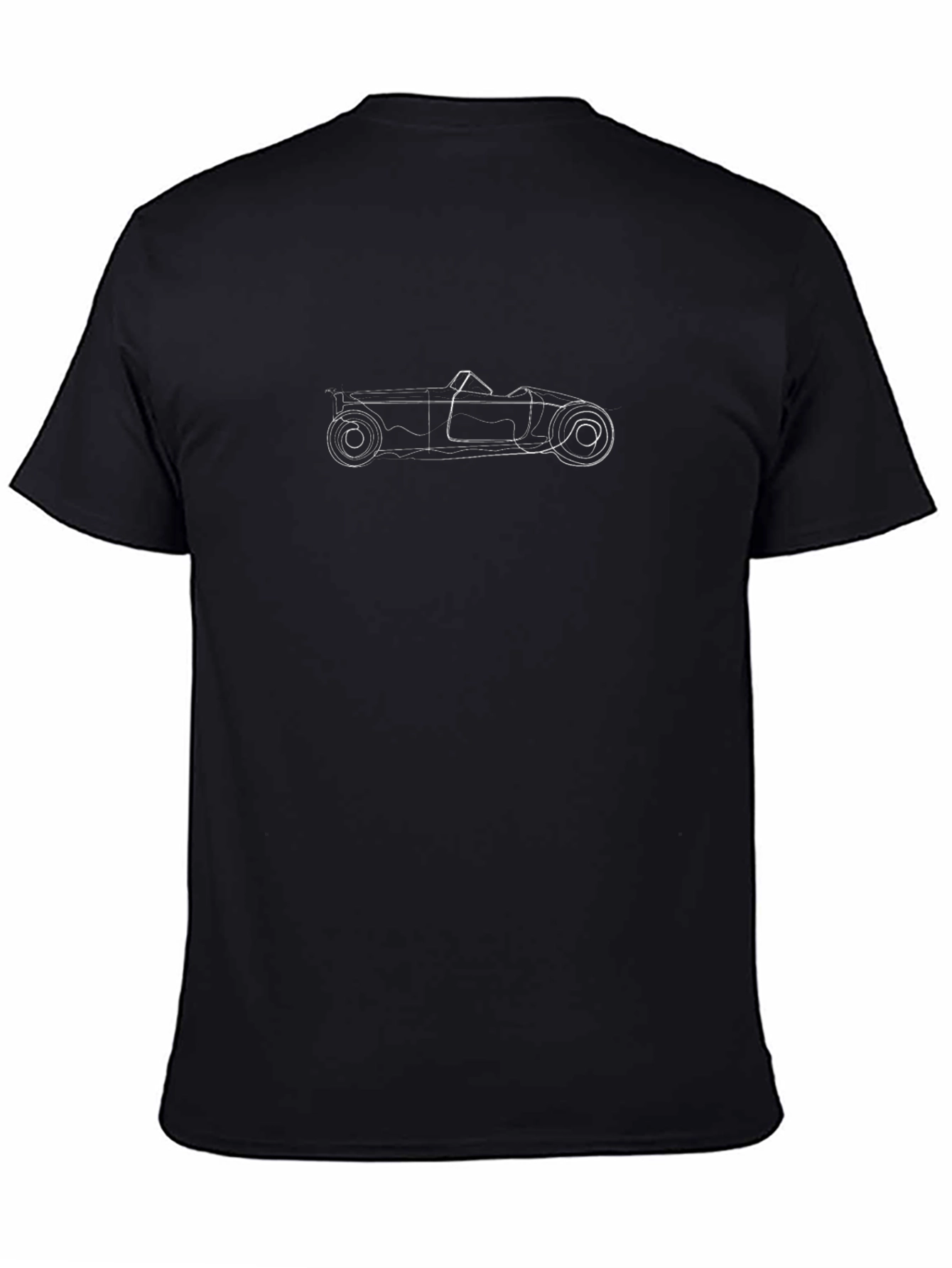 Classic Car Outline Black T-Shirt