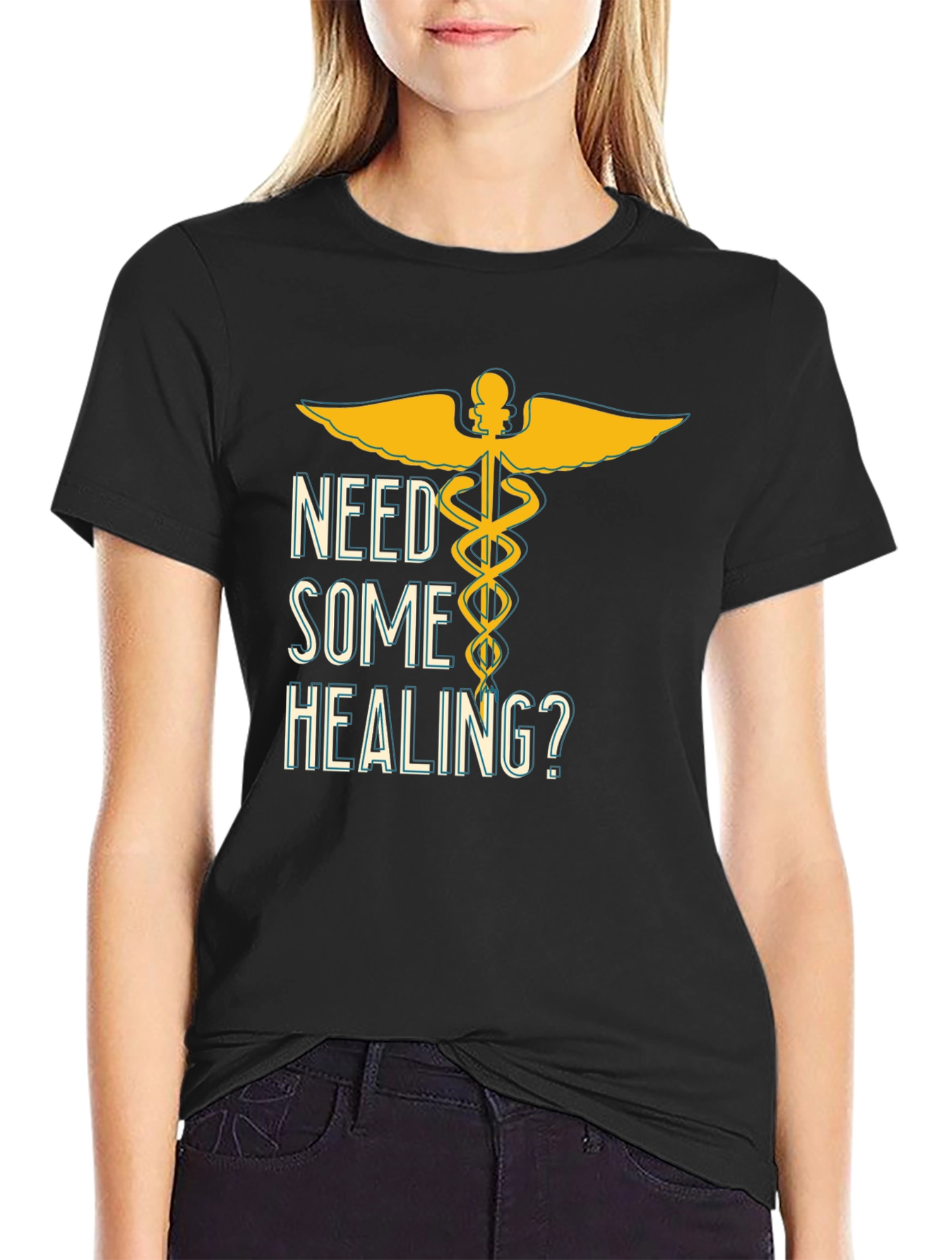 Need Some Healing? Graphic T-Shirt - Black