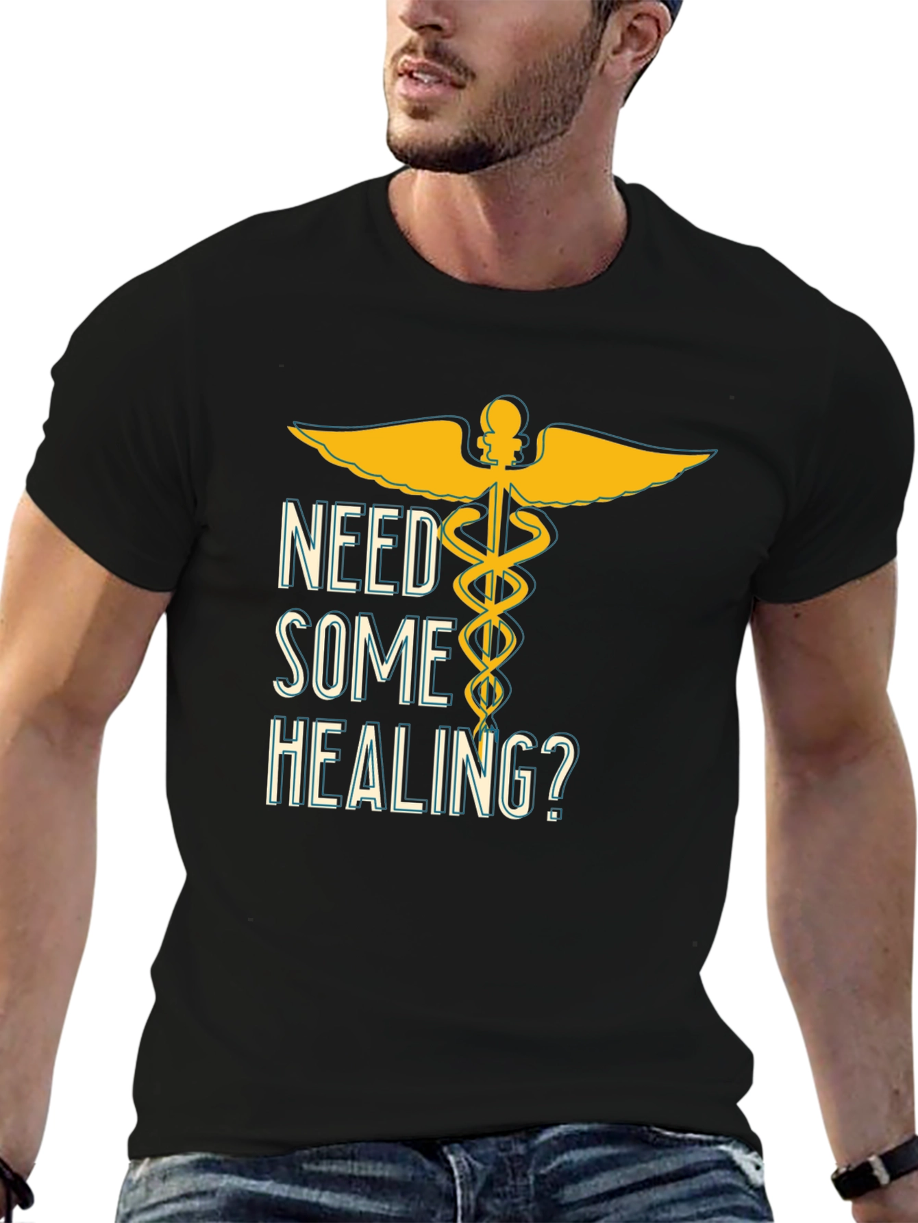 Need Some Healing? Graphic T-Shirt - Black
