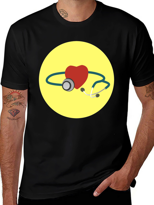 Heart & Stethoscope Graphic T-Shirt