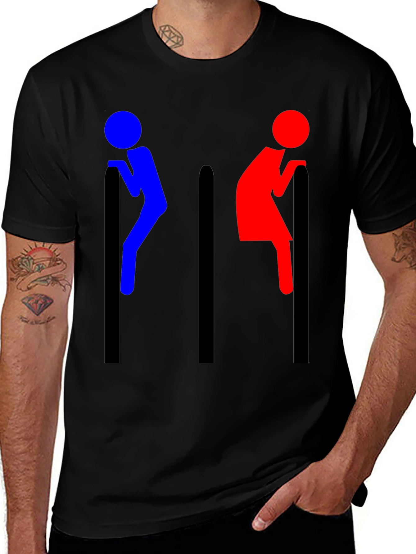 Funny Toilet Sign T-Shirt - Humor Tee