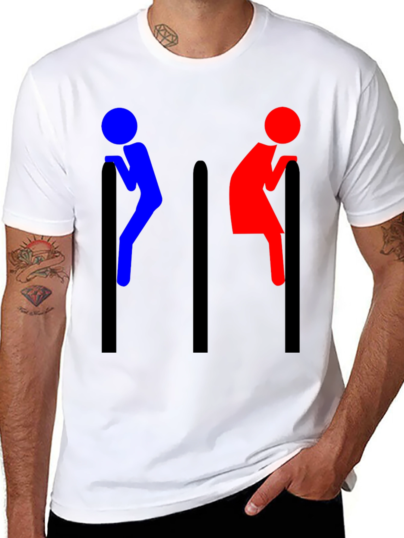 Funny Toilet Sign T-Shirt - Humor Tee