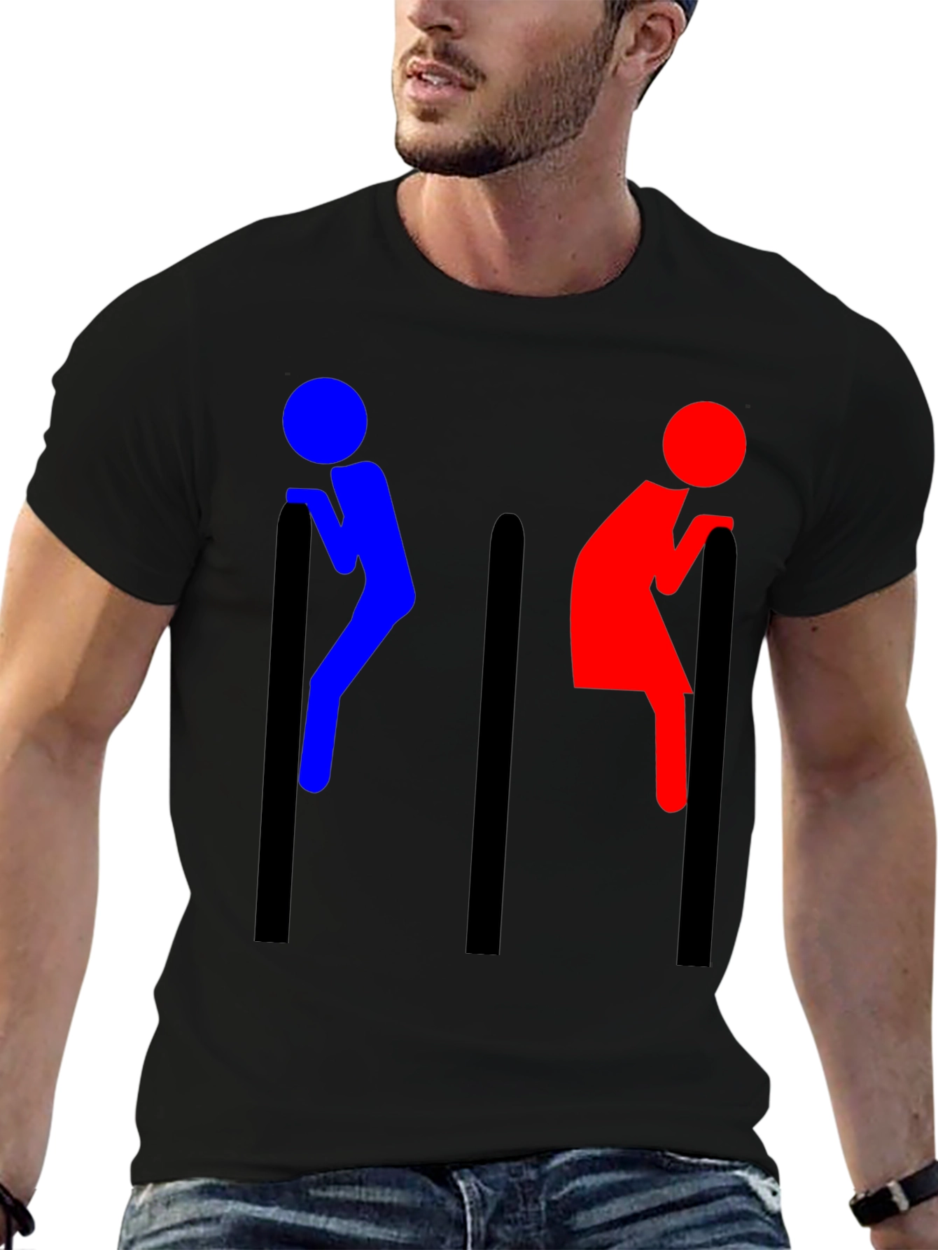 Funny Toilet Sign T-Shirt - Humor Tee
