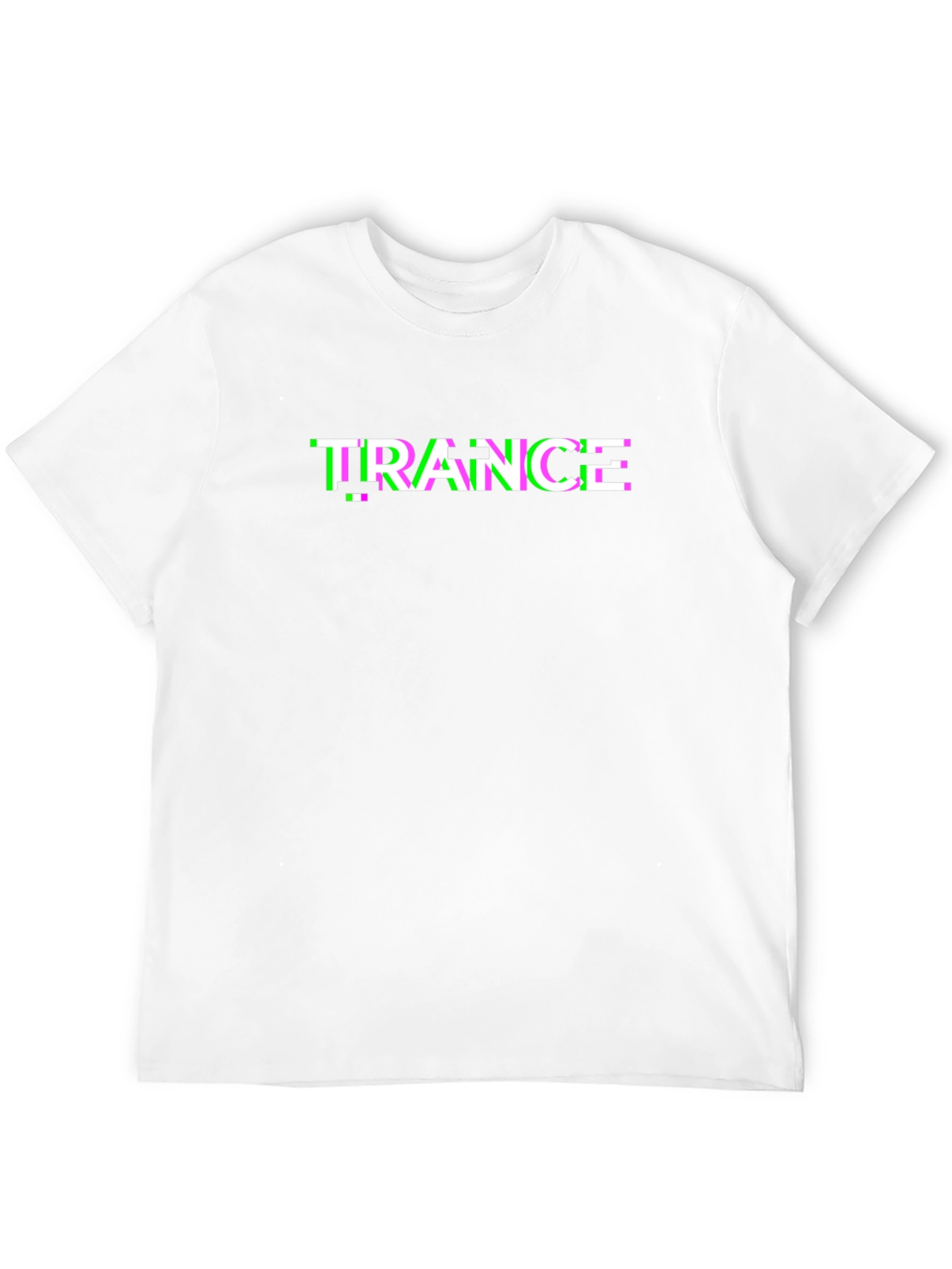 Trance Glitch Graphic Tee - Black Cotton T-Shirt