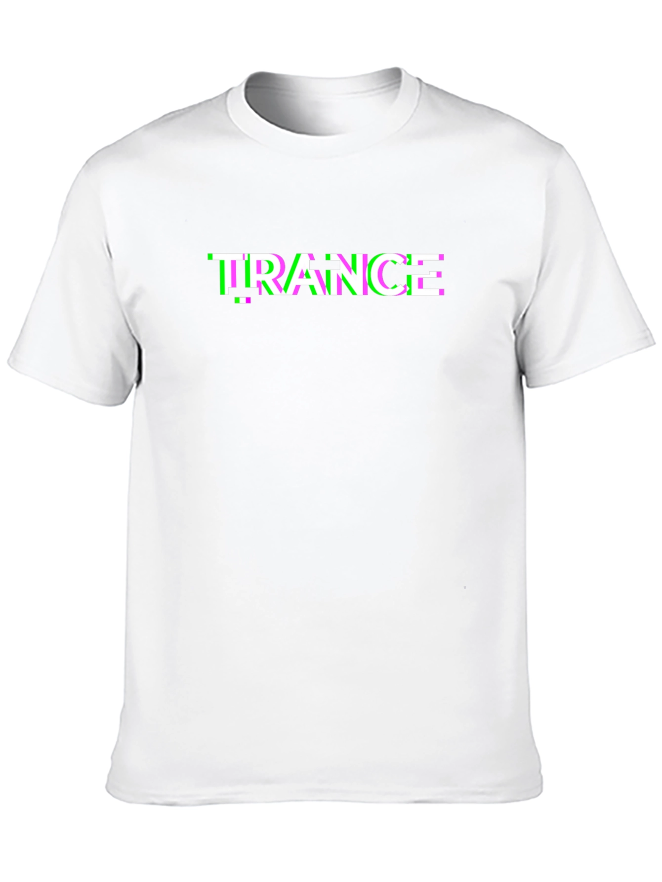 Trance Glitch Graphic Tee - Black Cotton T-Shirt