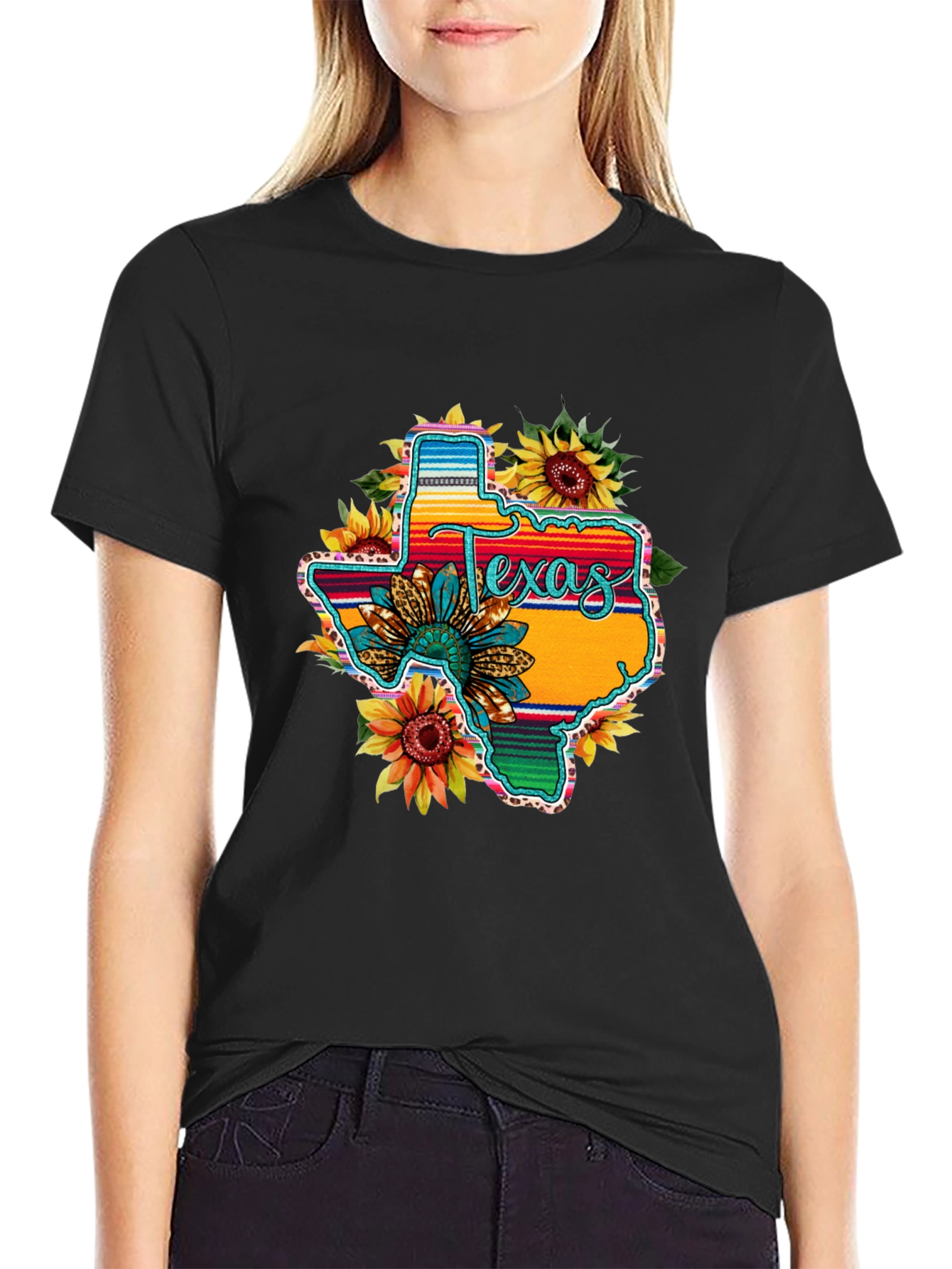 Texas Sunflower Graphic Tee - Stylish Comfort