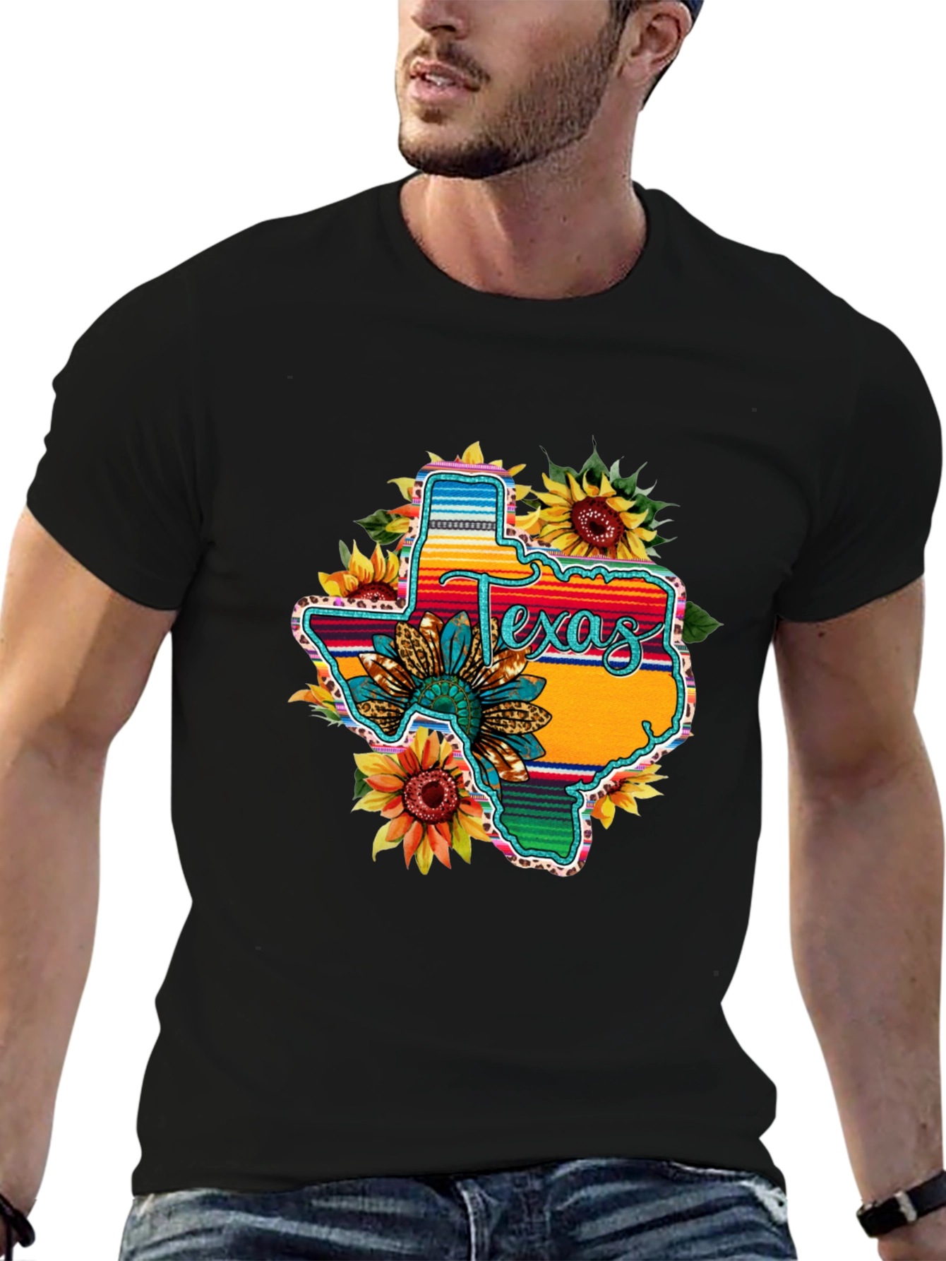 Texas Sunflower Graphic Tee - Stylish Comfort