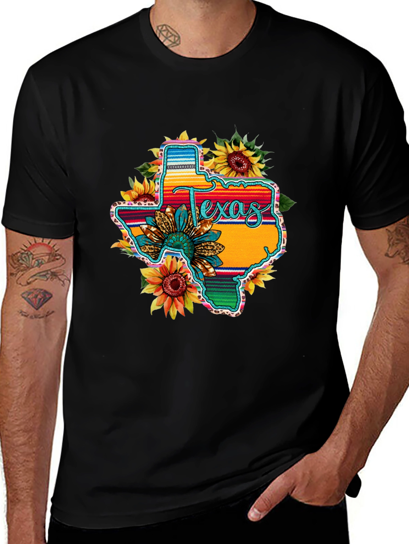 Texas Sunflower Graphic Tee - Stylish Comfort