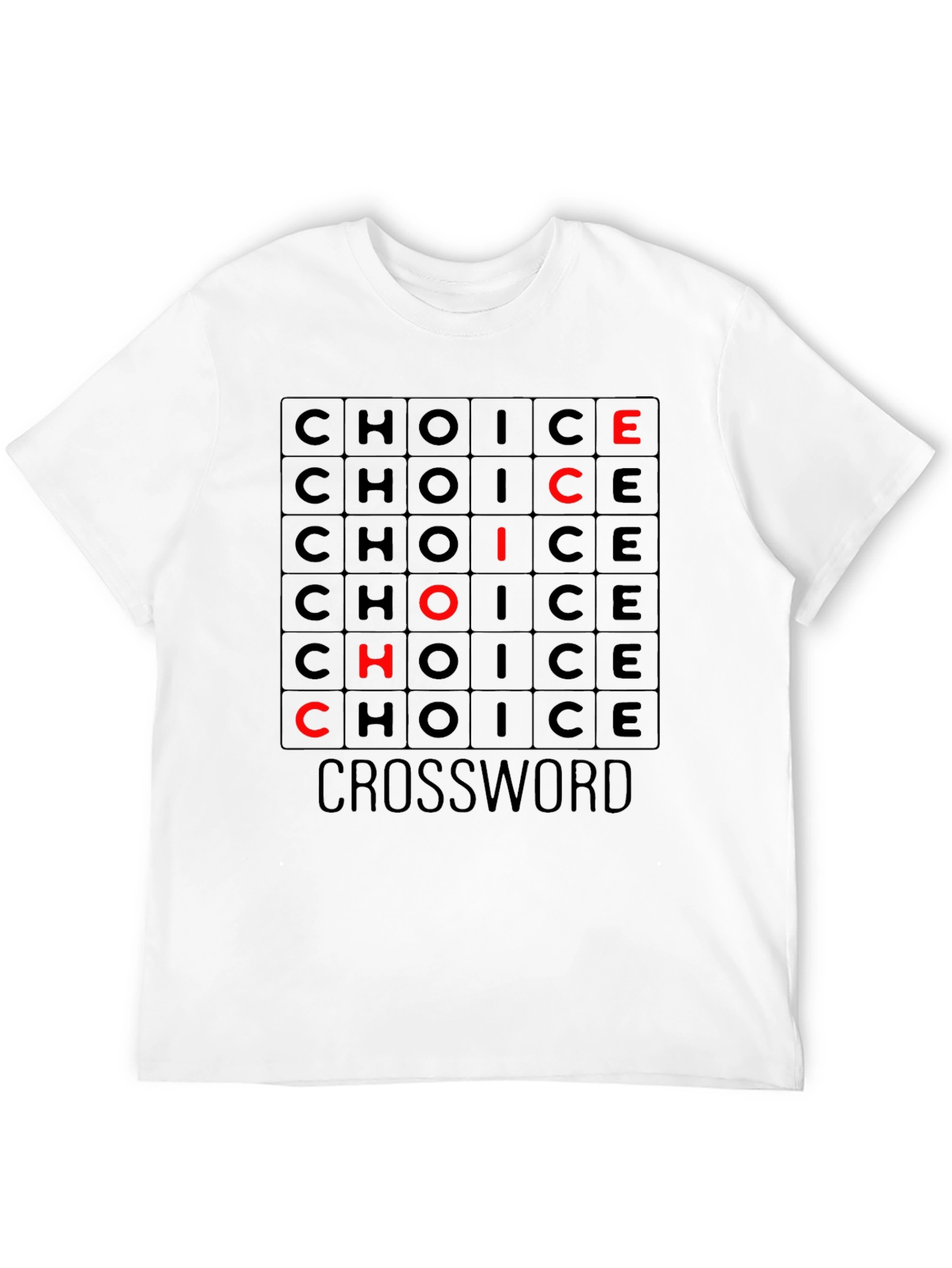 Choice Crossword Graphic Tee - Soft Cotton T-Shirt