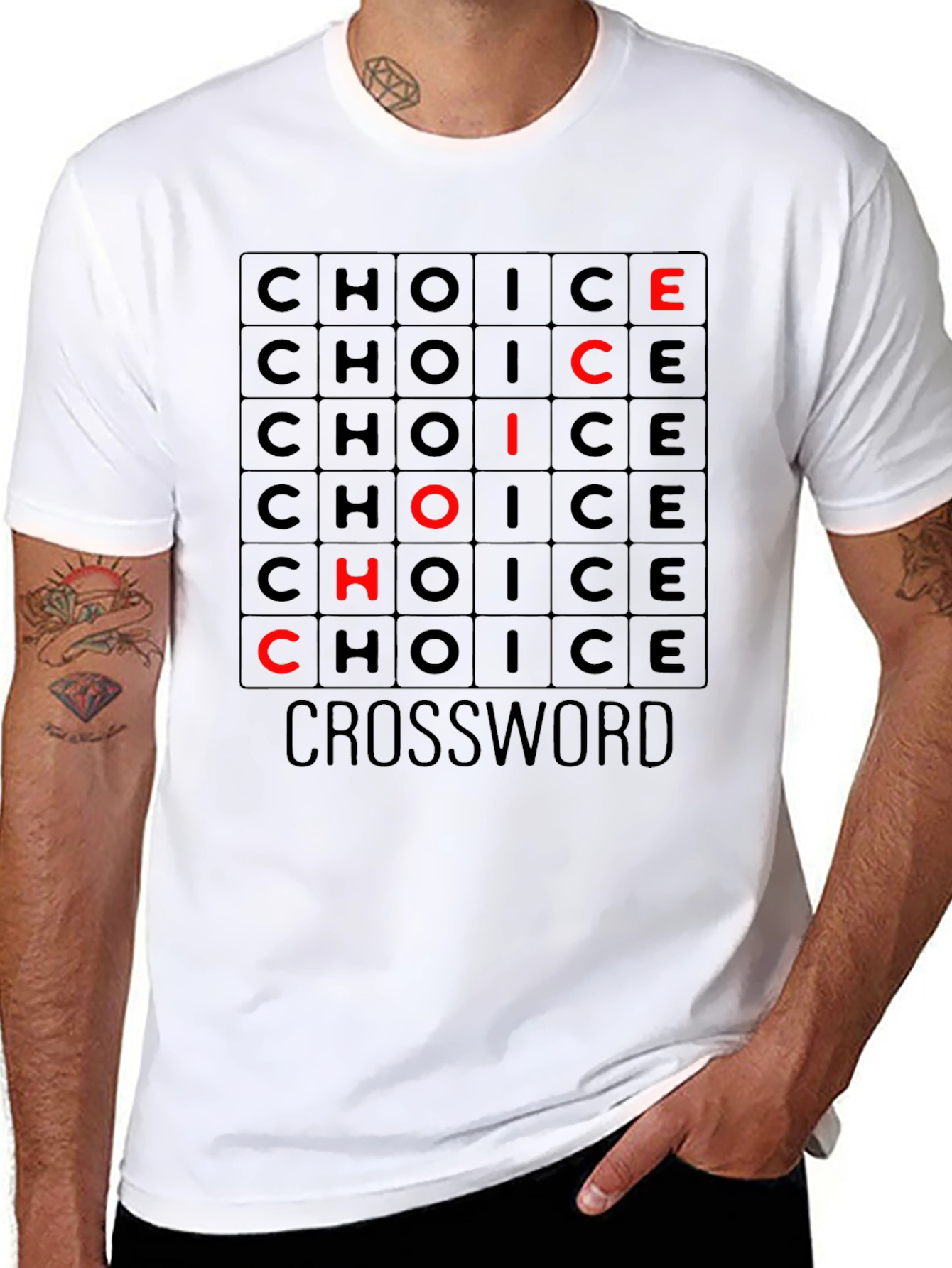 Choice Crossword Graphic Tee - Soft Cotton T-Shirt