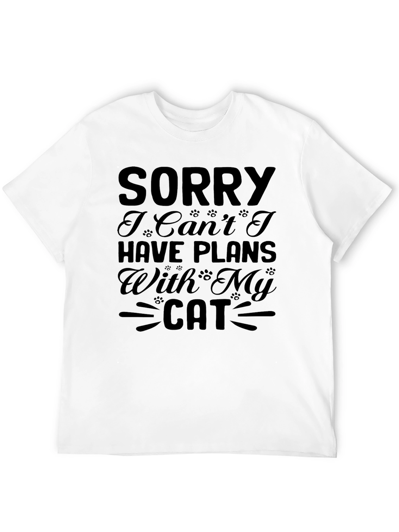 Sorry Plans with Cat Graphic Tee