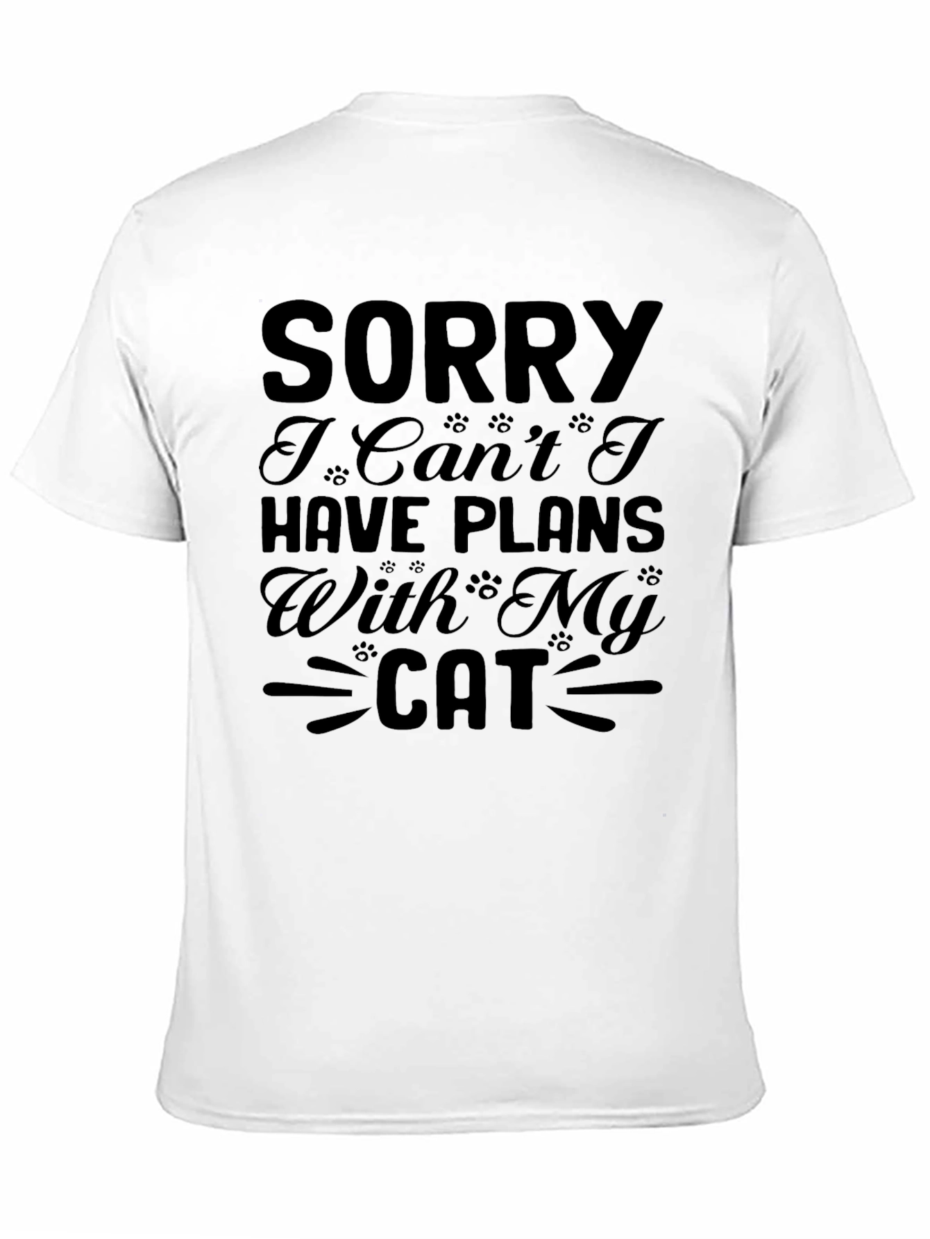 Sorry Plans with Cat Graphic Tee