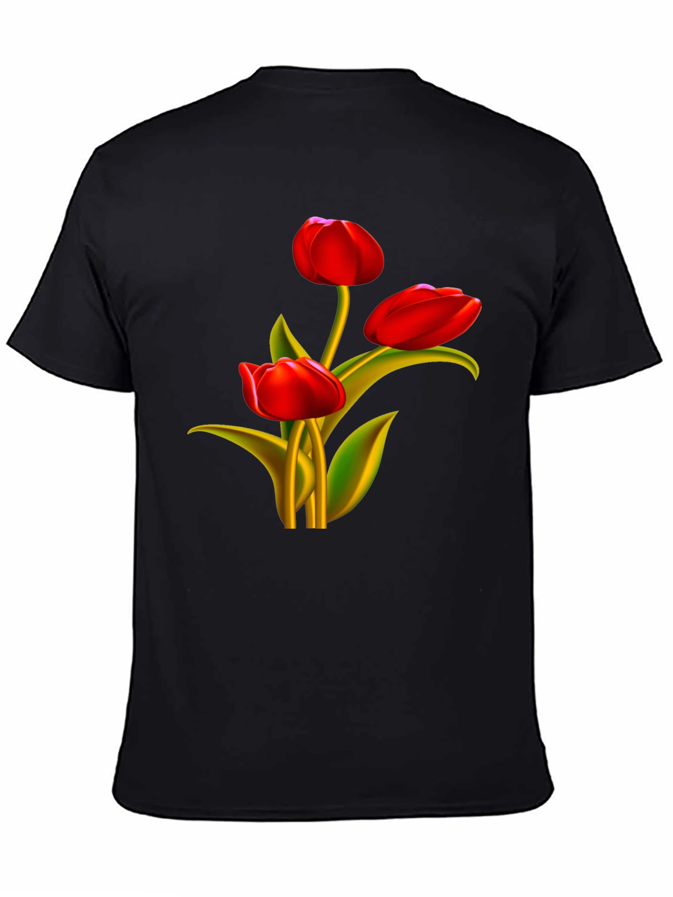 Tulip Graphic Black T-Shirt