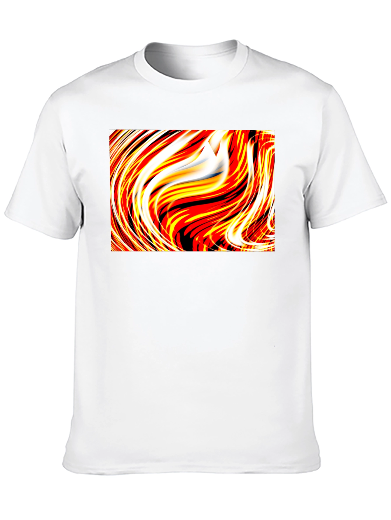 Abstract Swirl Graphic Tee - Unique Black T-Shirt