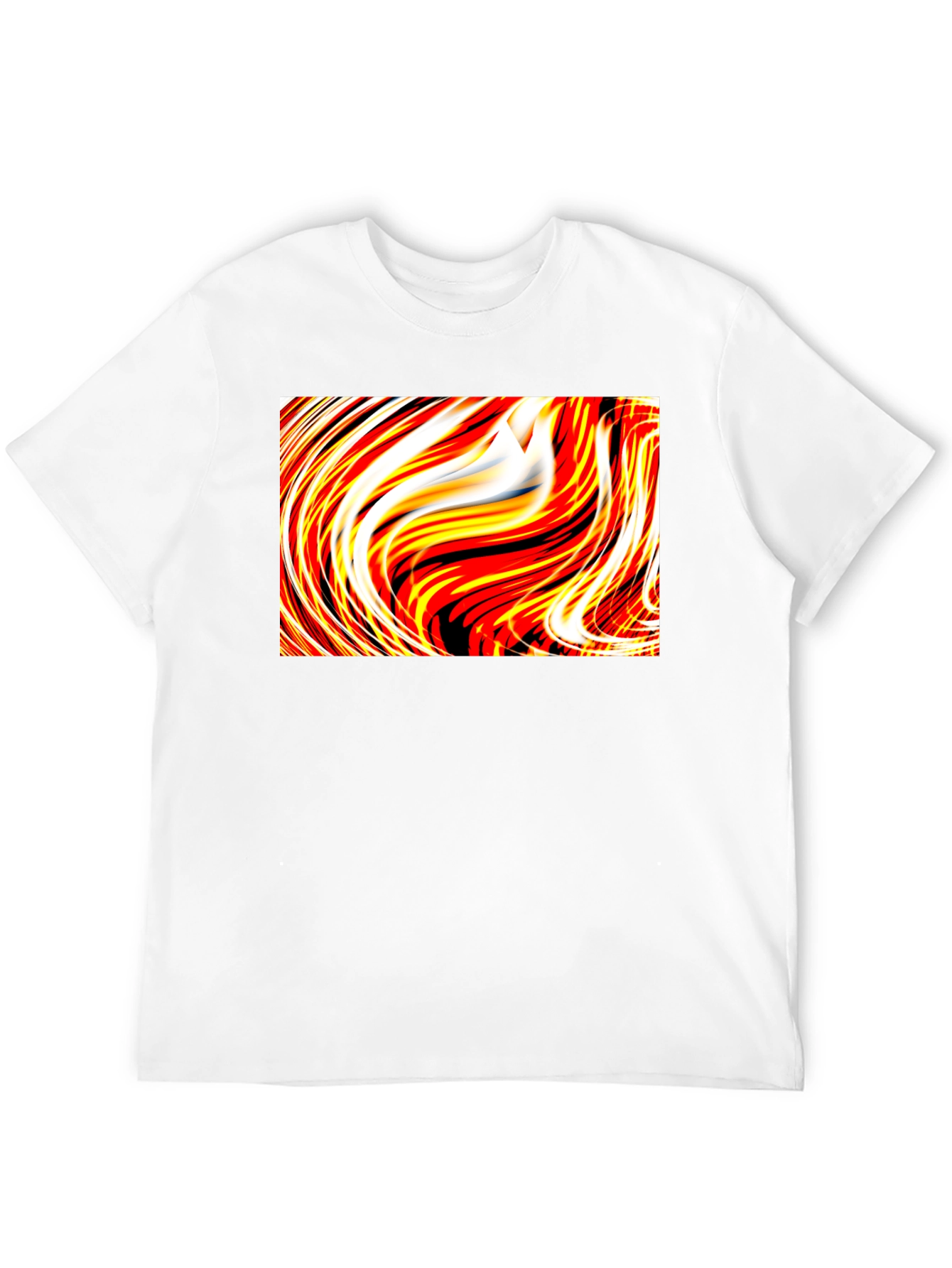 Abstract Swirl Graphic Tee - Unique Black T-Shirt