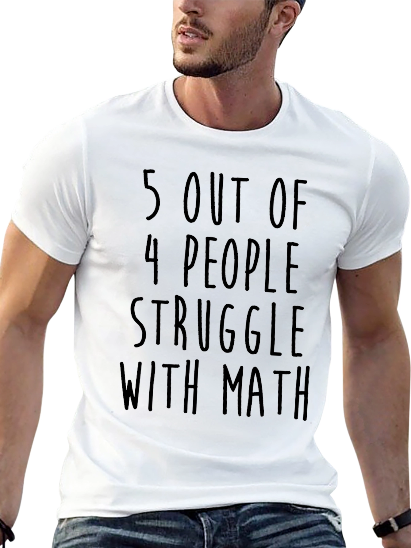 Funny Math T-Shirt: 5 Out of 4 People Struggle