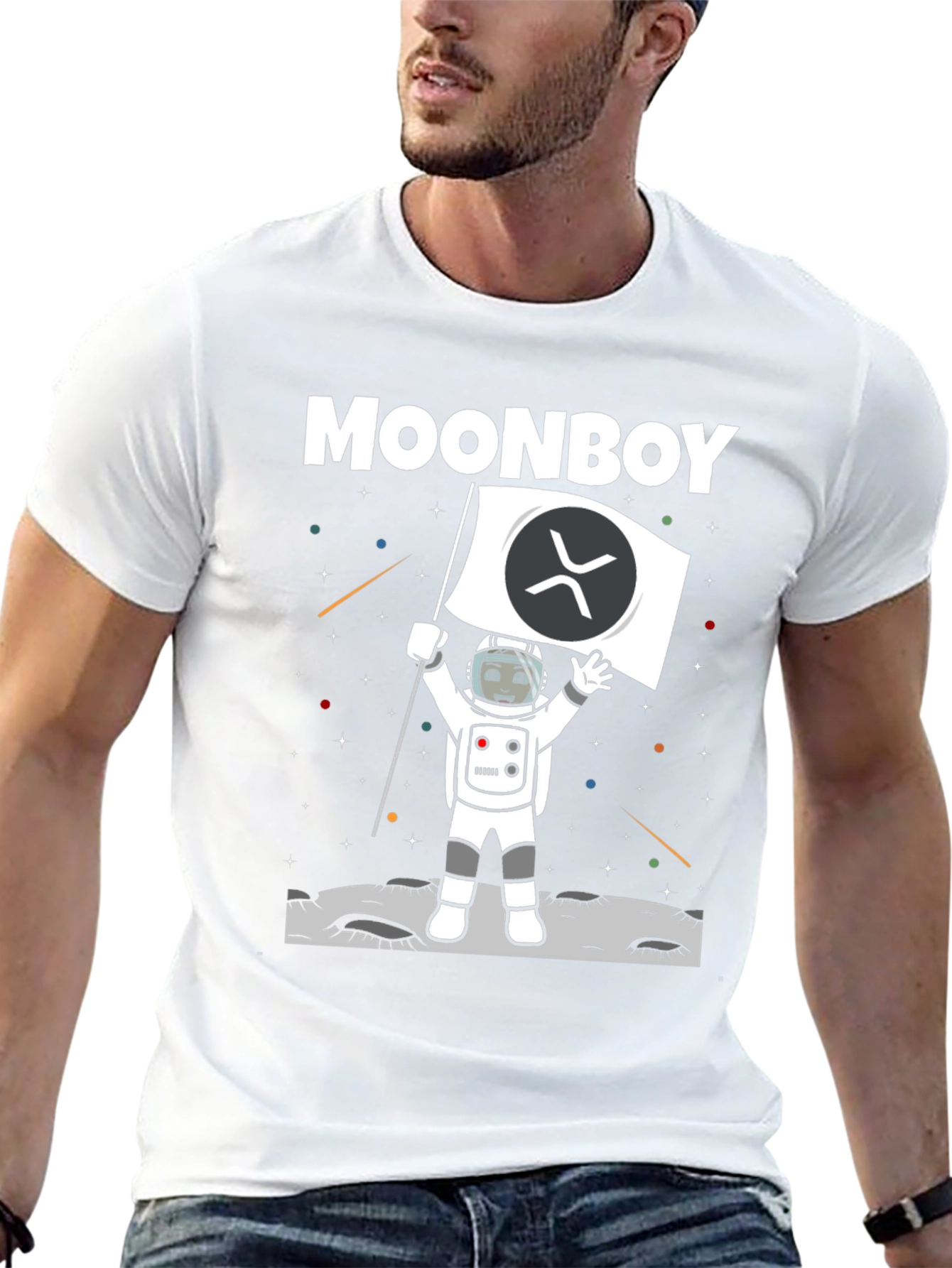 Moonboy XRP Crypto Black T-Shirt