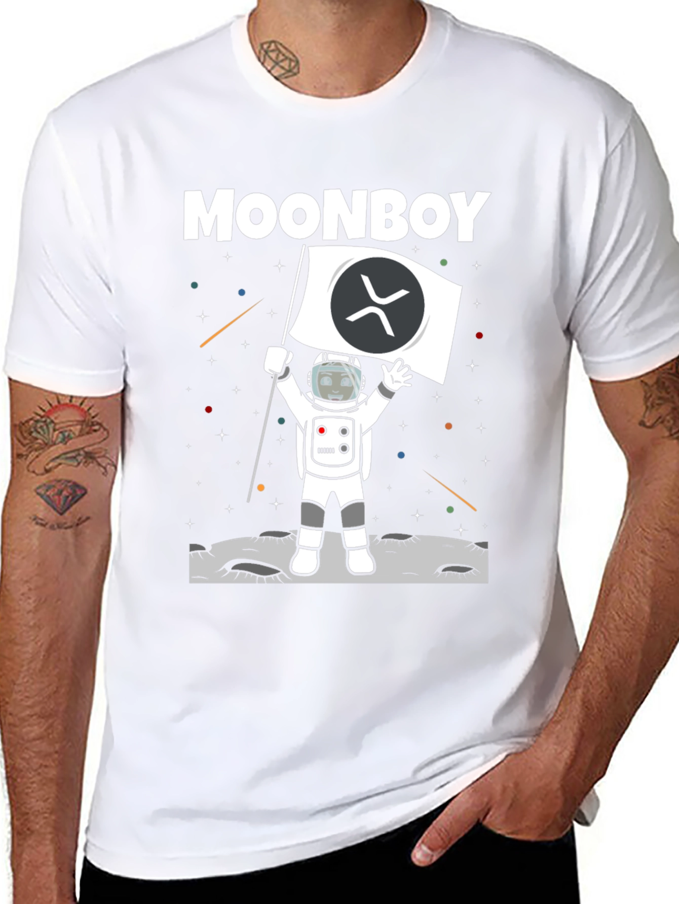 Moonboy XRP Crypto Black T-Shirt