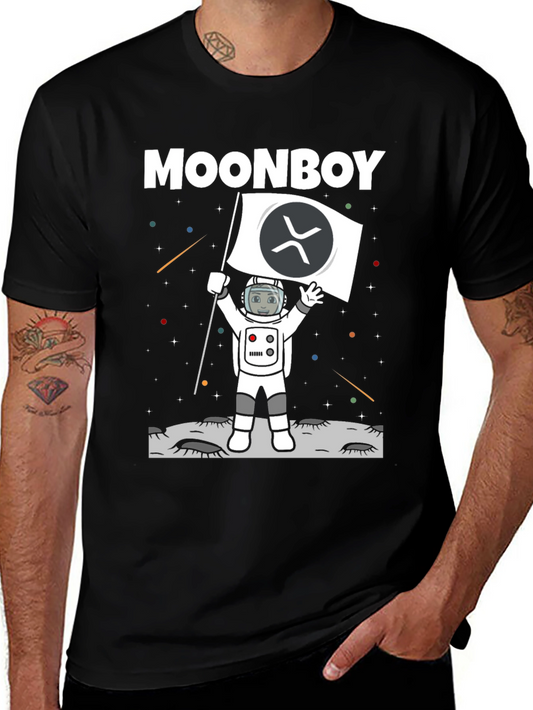 Moonboy XRP Crypto Black T-Shirt