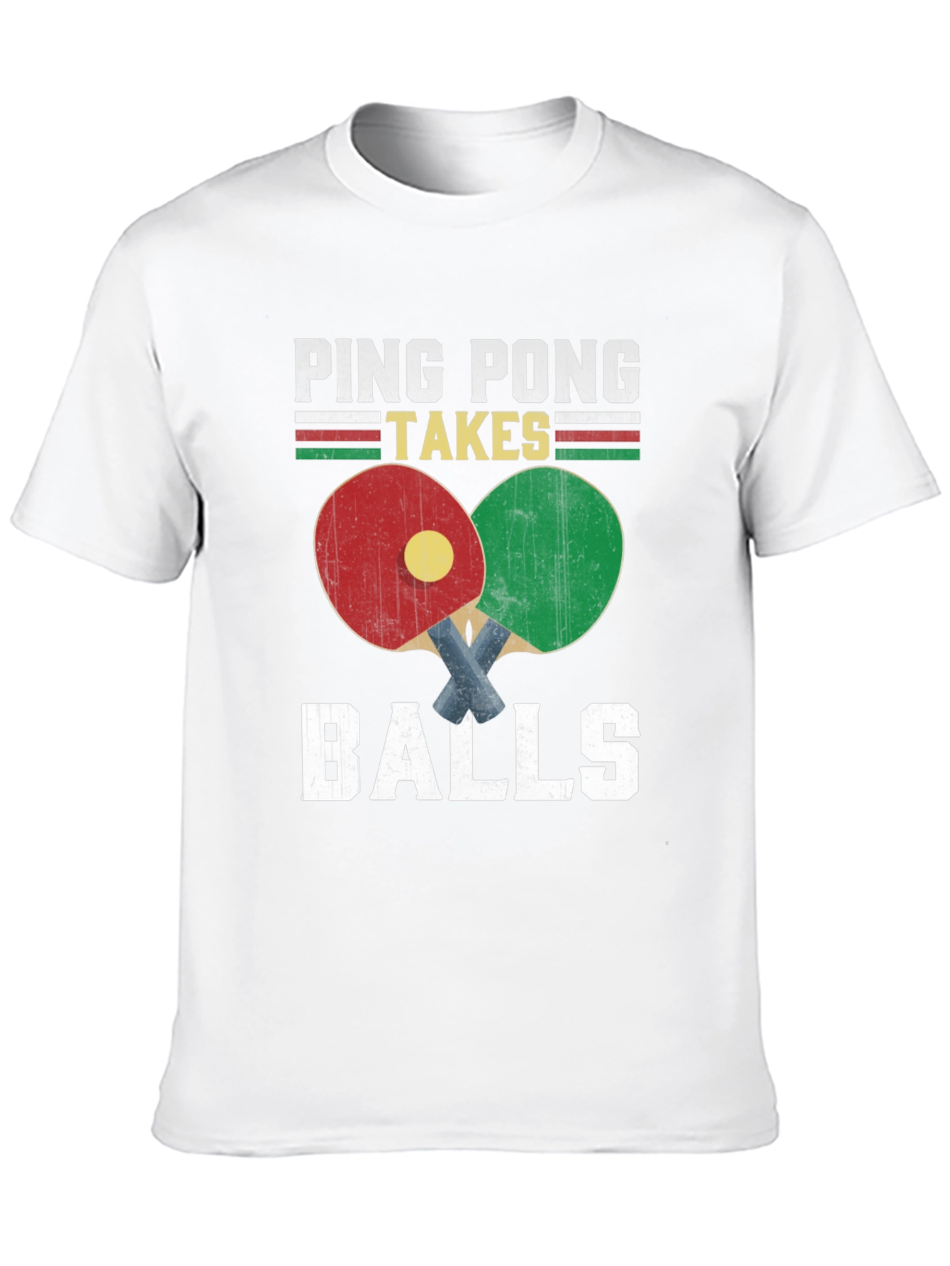 Ping Pong Takes Balls Graphic T-Shirt