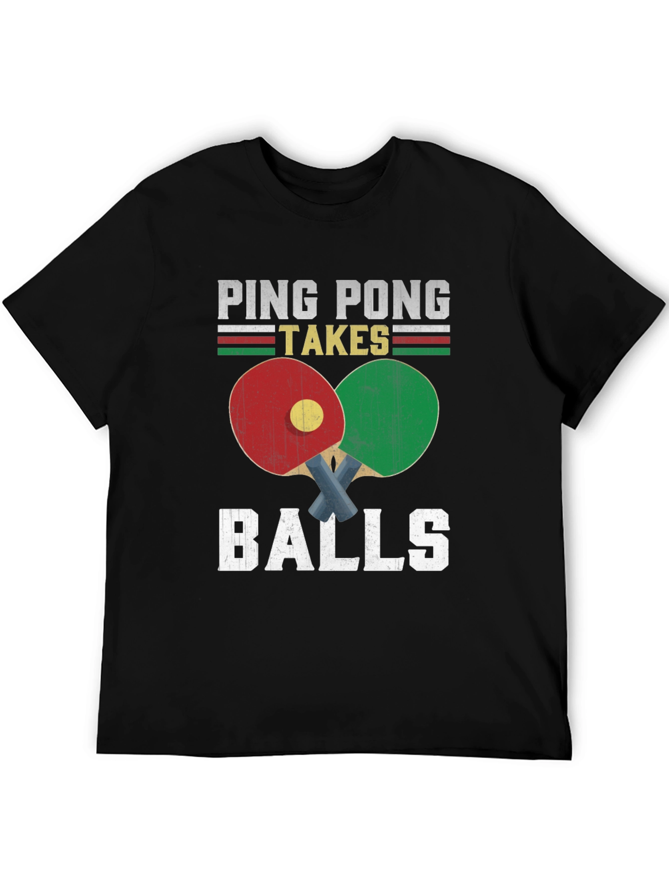Ping Pong Takes Balls Graphic T-Shirt