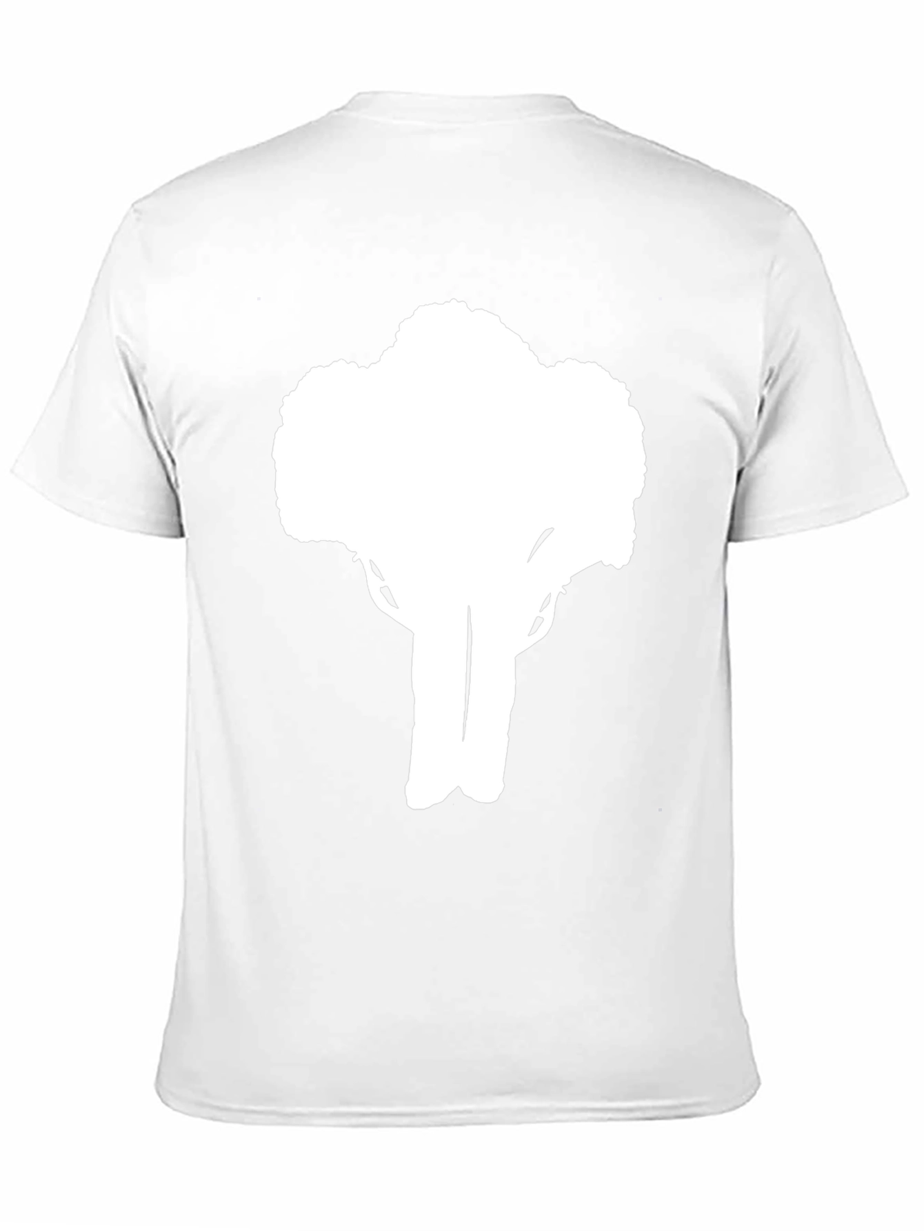 Black T-Shirt with White Tree Design