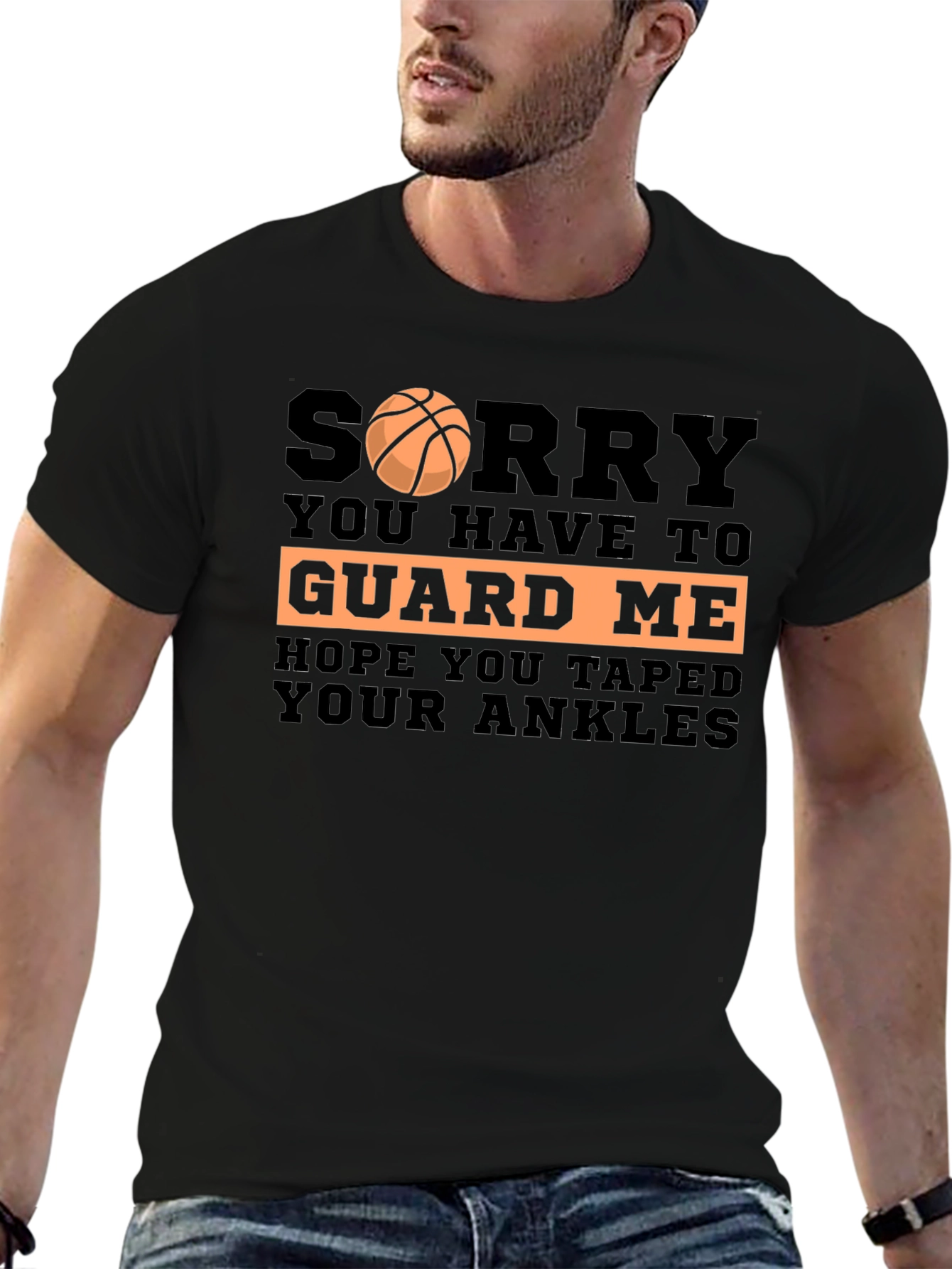 Funny Basketball Player Graphic T-Shirt
