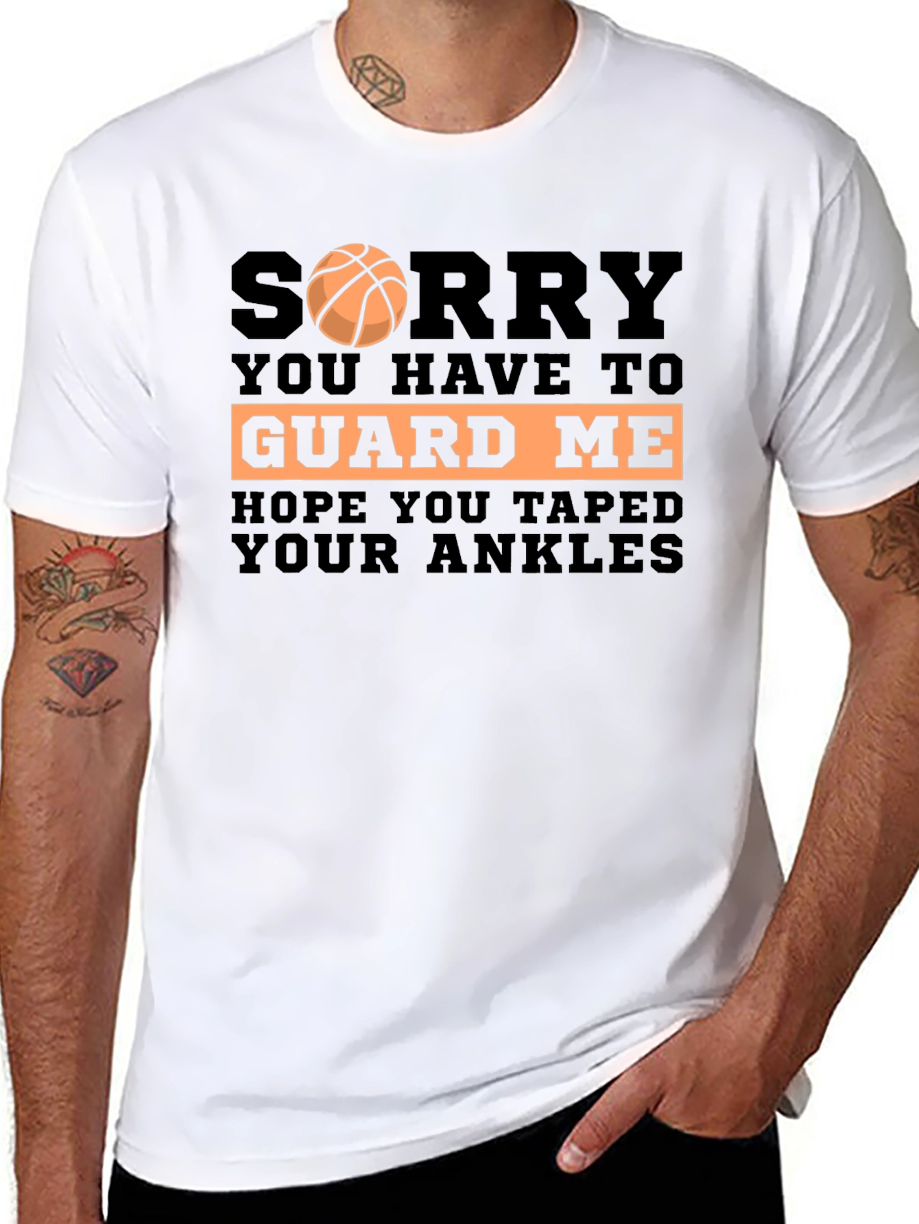 Funny Basketball Player Graphic T-Shirt