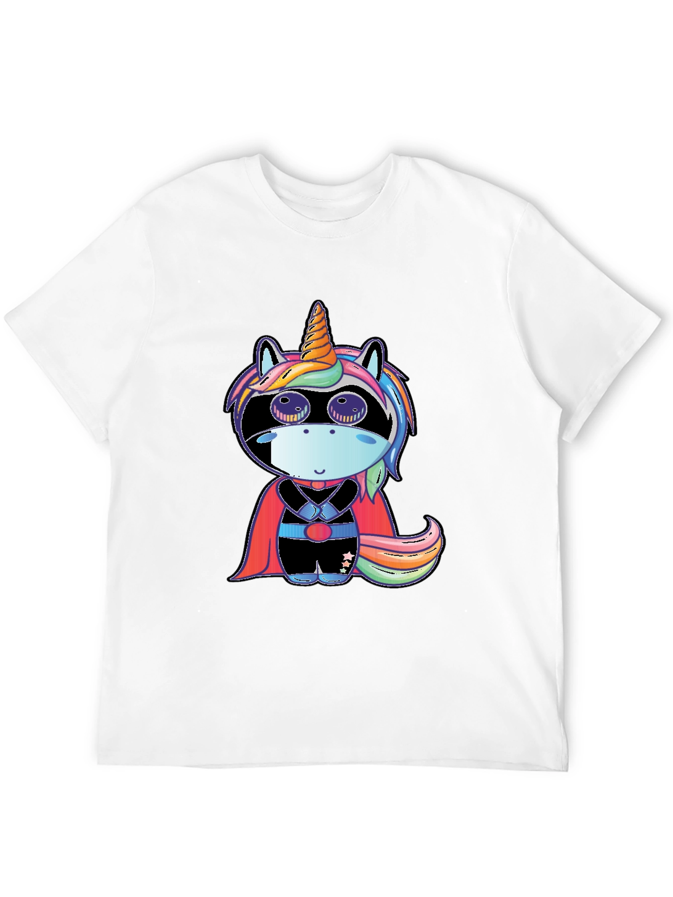 Superhero Unicorn Black T-Shirt