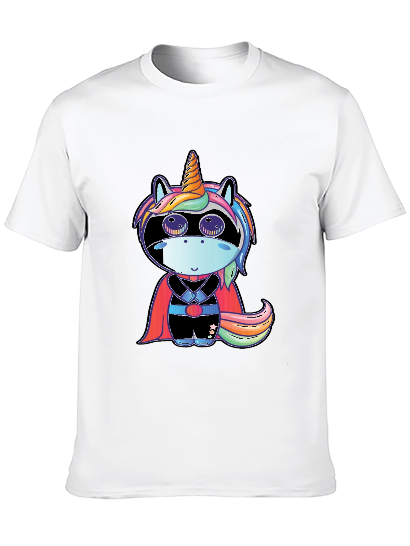 Superhero Unicorn Black T-Shirt