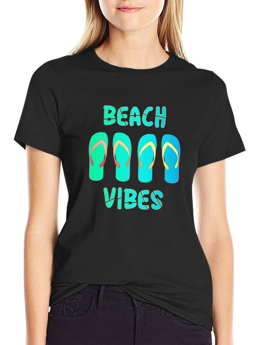 Beach Vibes Flip Flop Graphic T-Shirt