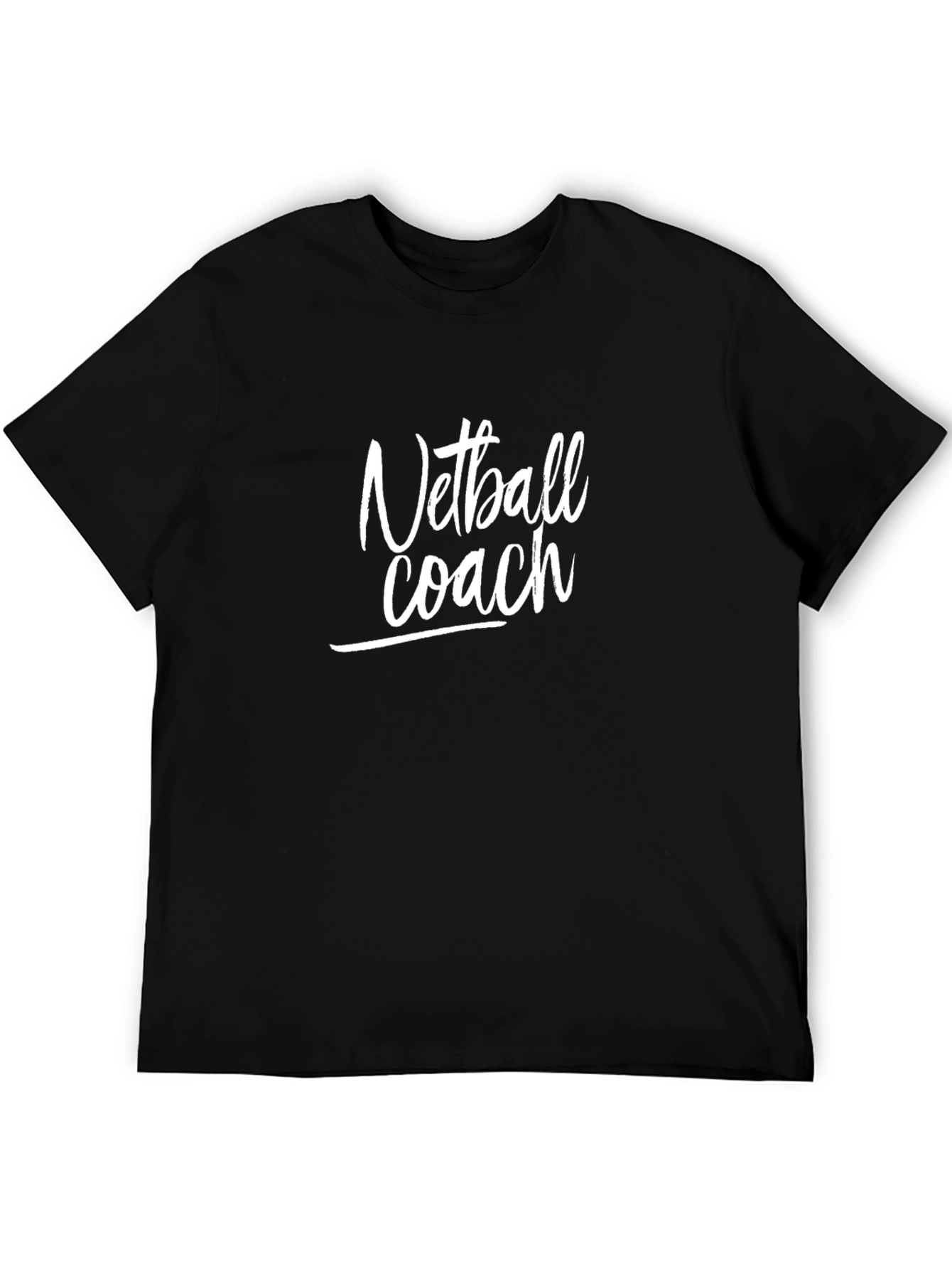 Netball Coach Graphic Tee - Black