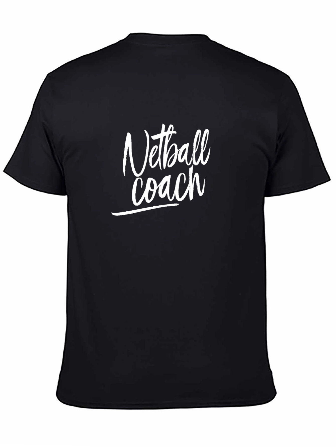Netball Coach Graphic Tee - Black