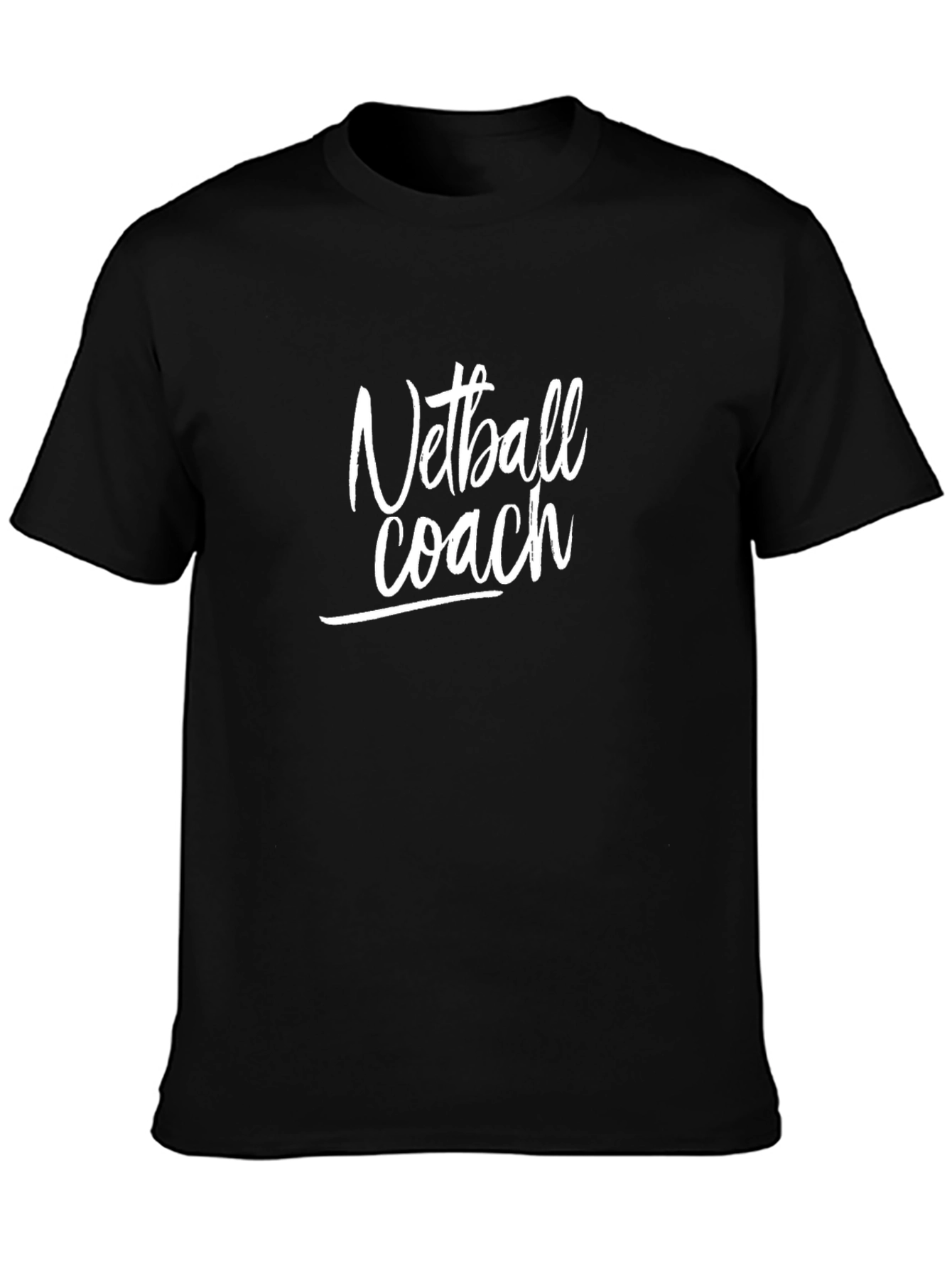 Netball Coach Graphic Tee - Black