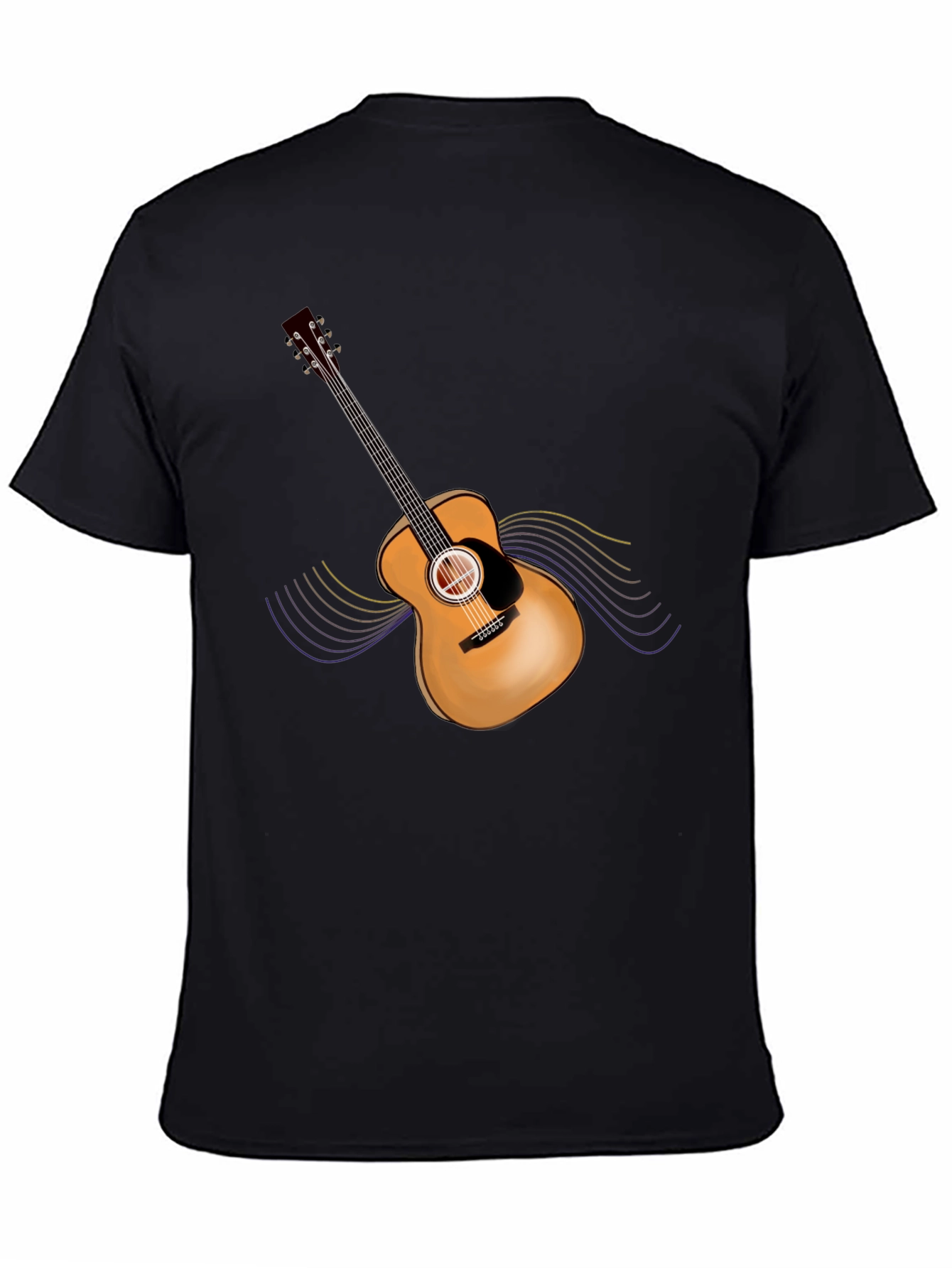 Guitar Graphic Black T-Shirt